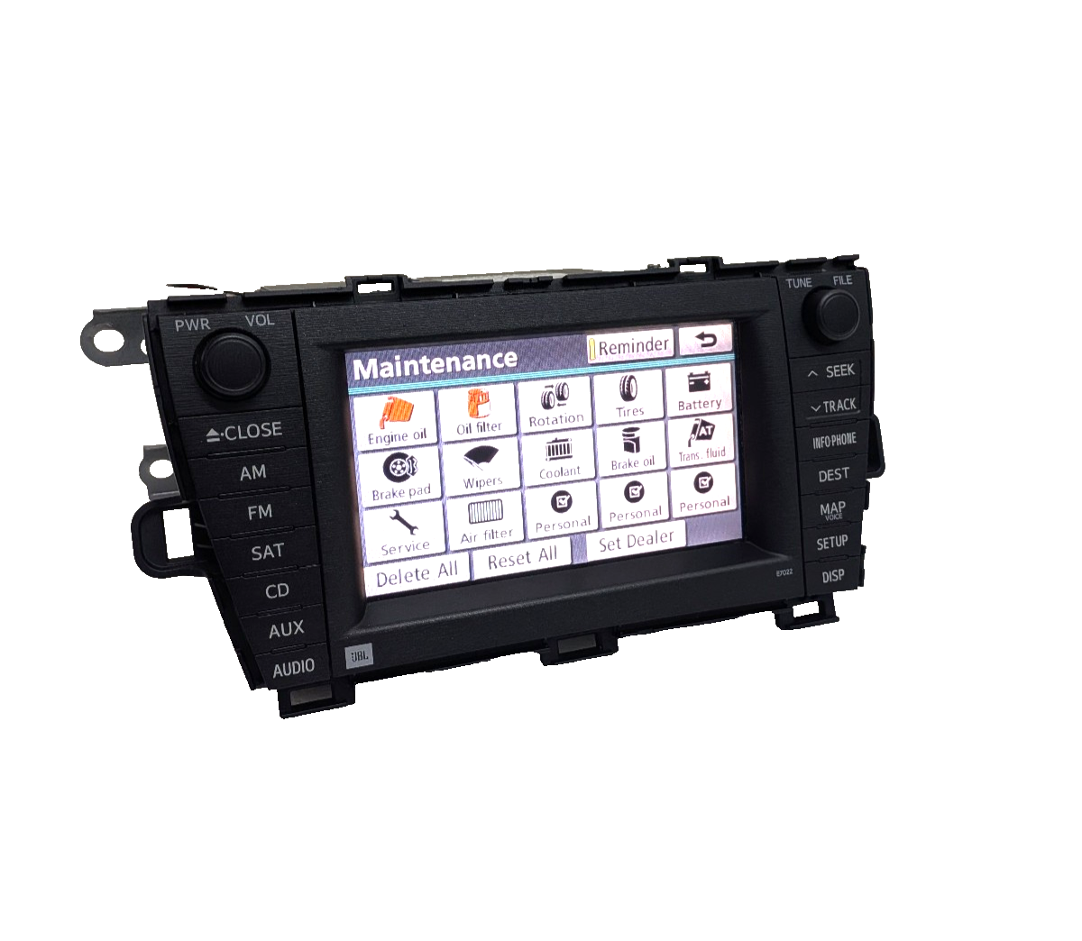 2010-2012 Toyota Prius JBL Navigation Radio 4-Disc CD Changer E7022  86120-47390