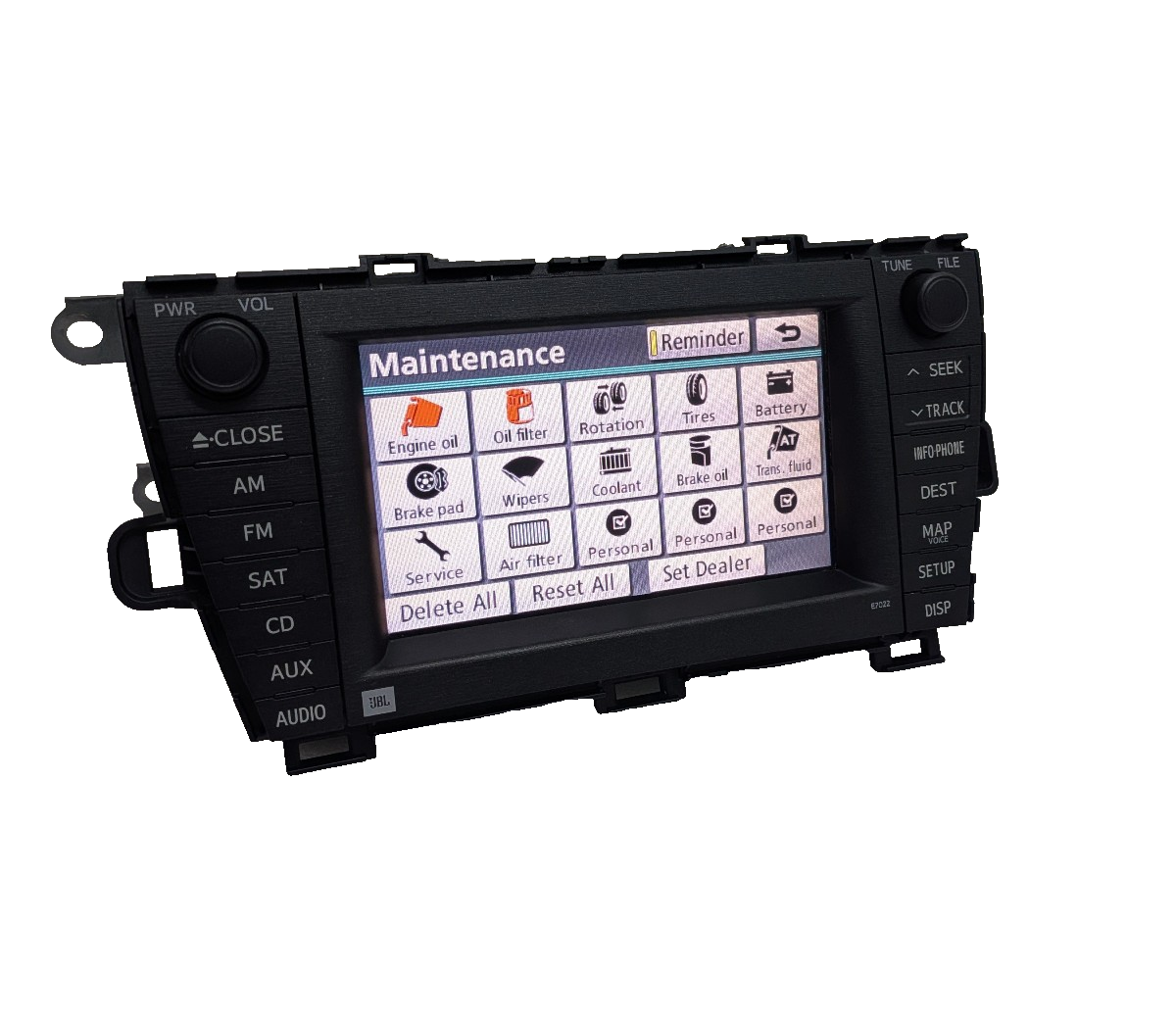 2010-2012 Toyota Prius JBL Navigation Radio 4-Disc CD Changer E7022  86120-47390