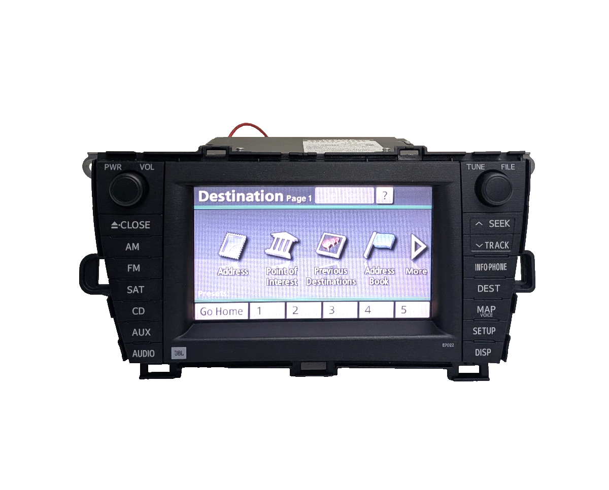 2010-2012 Toyota Prius JBL Navigation Radio 4-Disc CD Changer E7022  86120-47390