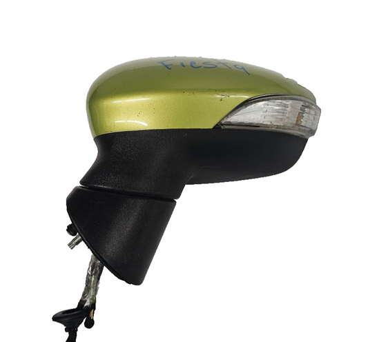 11 12 13 Ford Fiesta Left Driver Door View Siew Mirror Turn Signal Heated Green