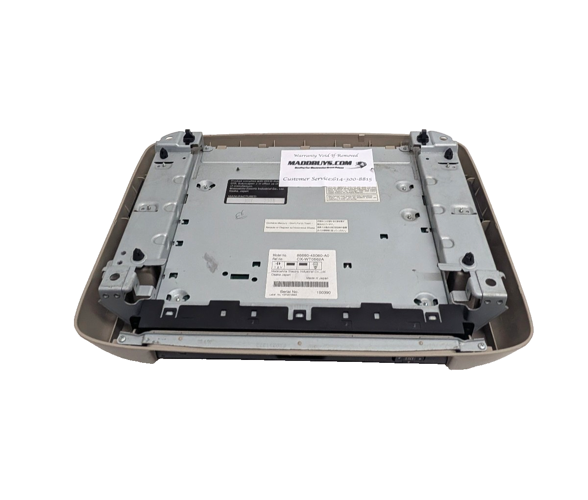 2006-2010 Toyota Sienna Overhead DVD Player Entertainment Screen Tan OEM 86680-4