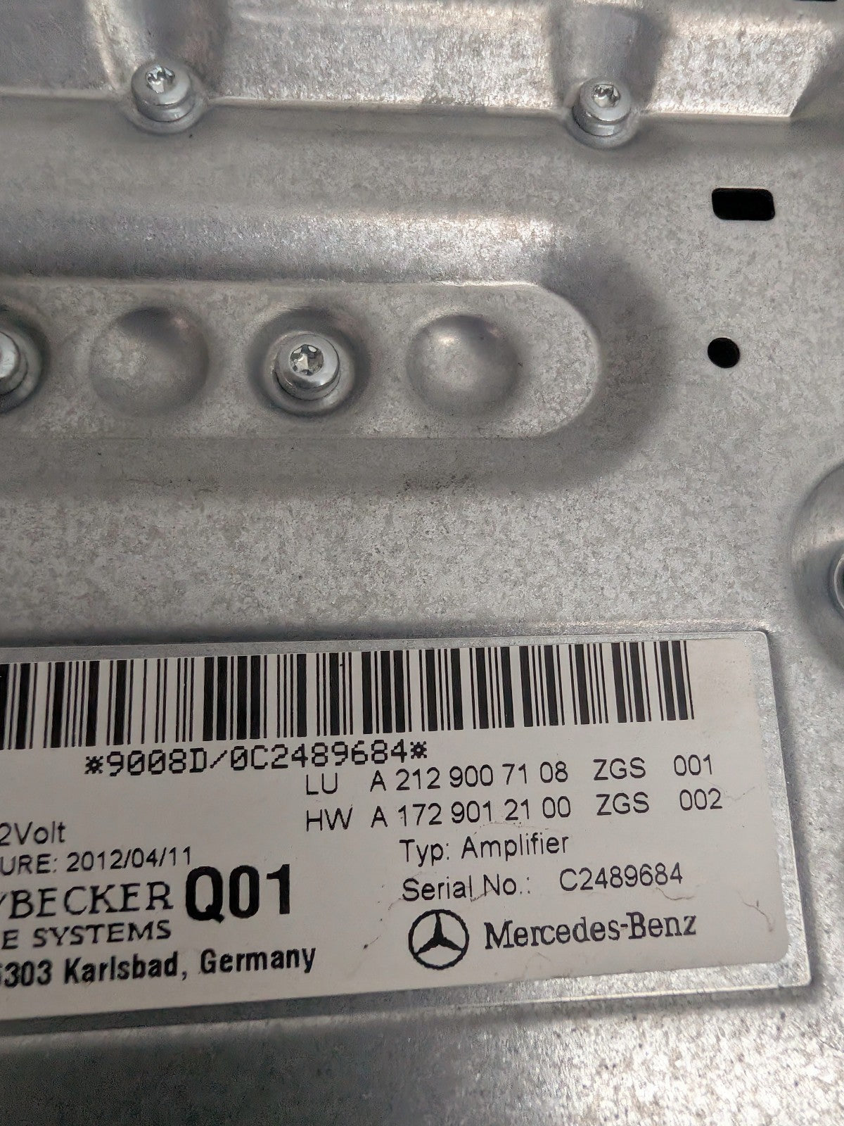 2008-2017 MercedesC E CLS GLK-Class Harman Becker Audio Radio Amp Amplifier