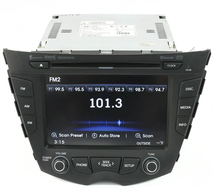 12 13 14 15 Hyundai VelosterTurbo Dimension Radio CD Player 96560-2V731