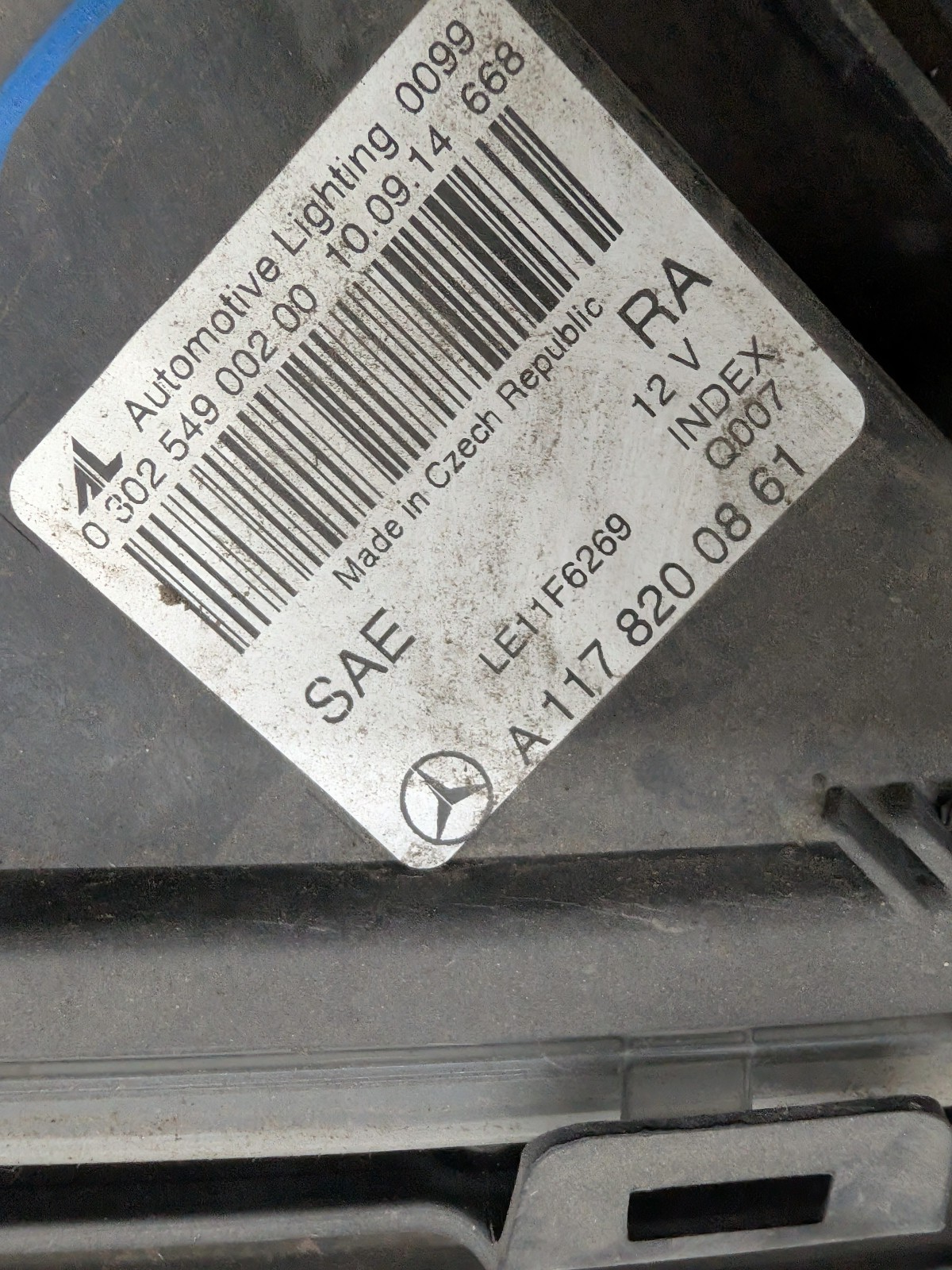 2014-2019 Mercedes CLA GLA Class Right Passenger  Headlight OEM 1178200861