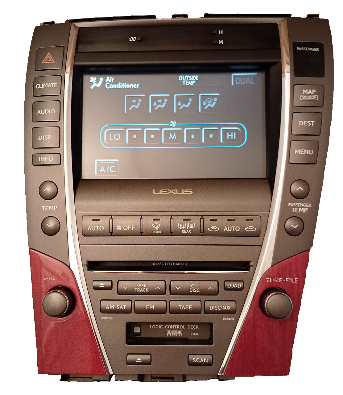 07 08 09 Lexus ES350 Navigation Radio Touch Screen CD Changer 86430-33012