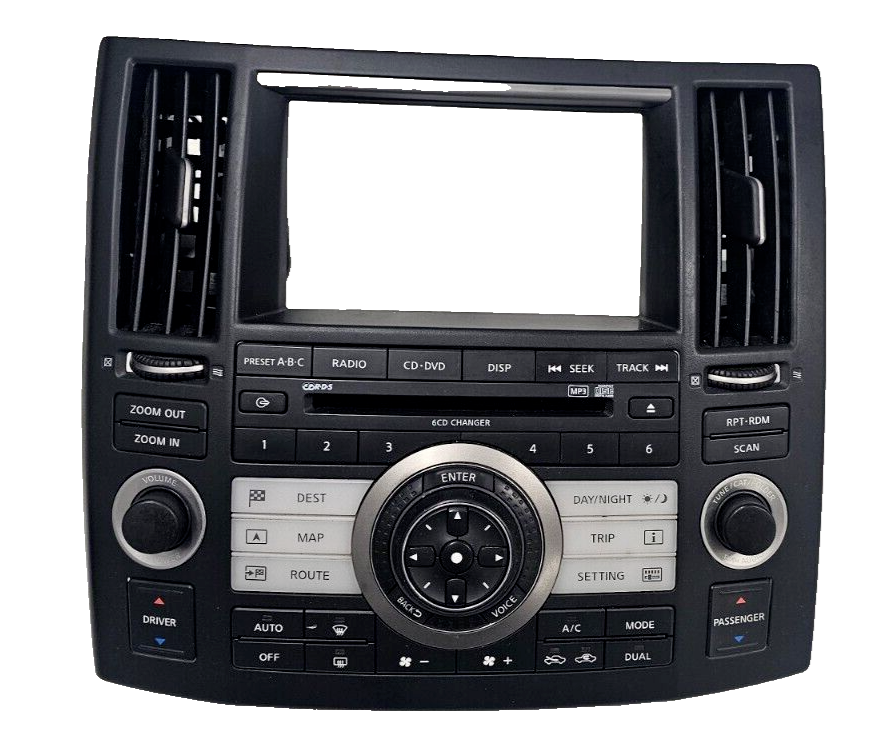 06 07 08 Infiniti FX35 FX45 Radio Navigation Climate Control Panel Bezel