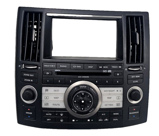 06 07 08 Infiniti FX35 FX45 Radio Navigation Climate Control Panel Bezel