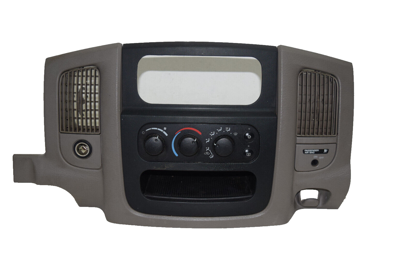 03 04 05 Dodge Ram 1500 2500 Radio Dash Bezel Climate Control Tan Black