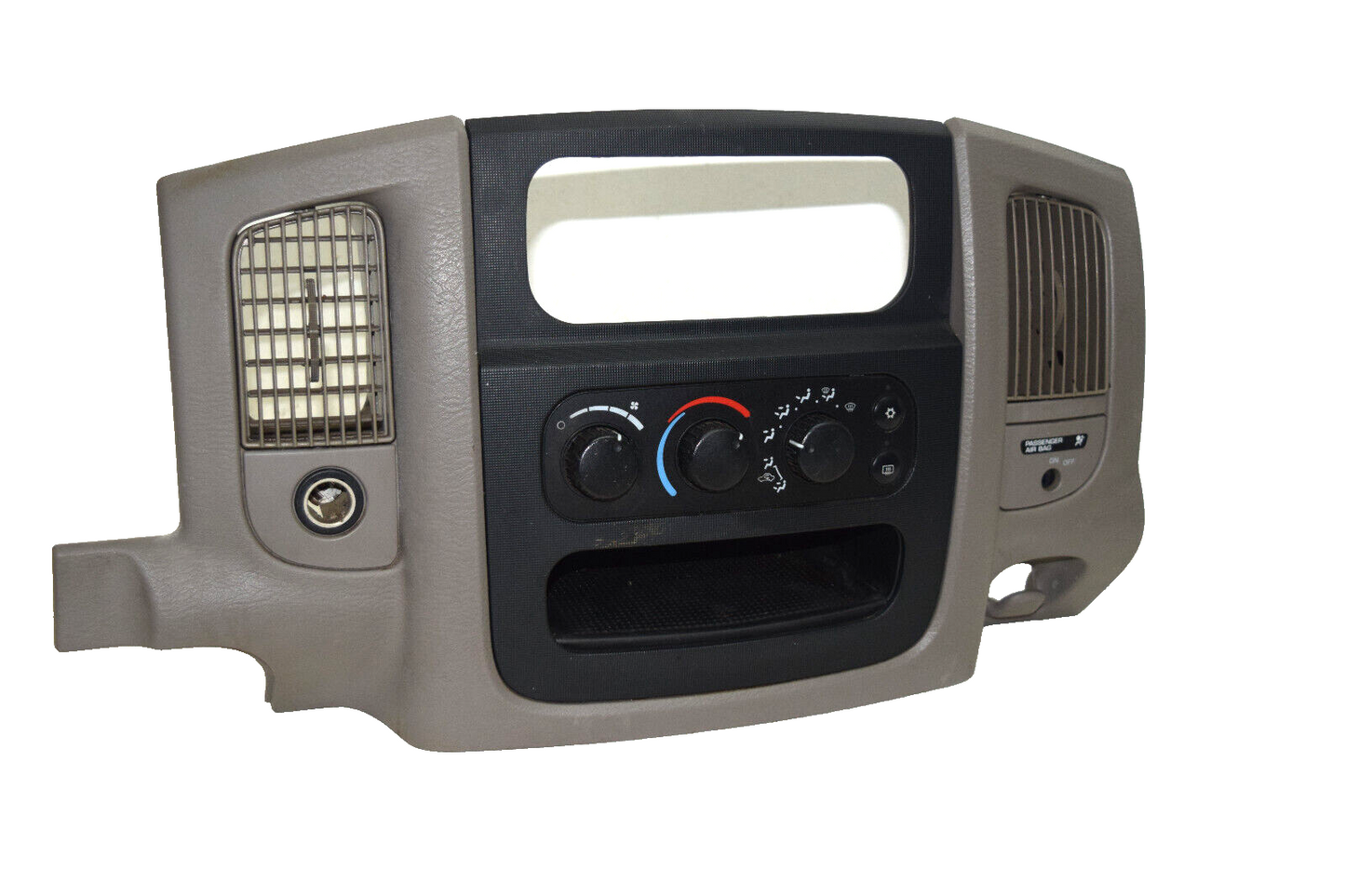 03 04 05 Dodge Ram 1500 2500 Radio Dash Bezel Climate Control Tan Black