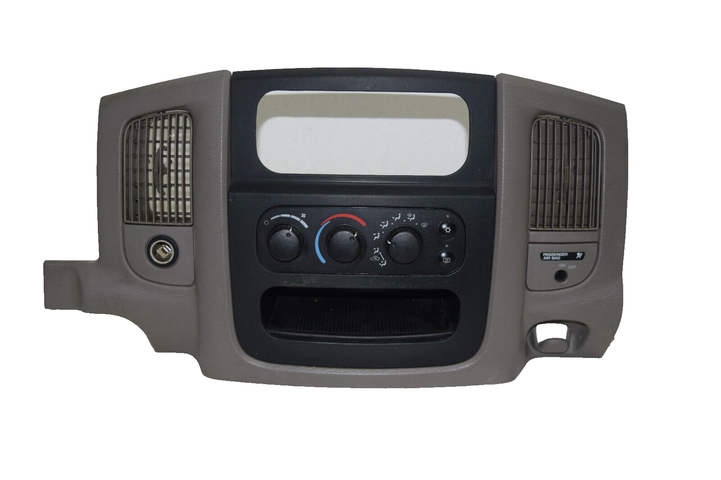 03 04 05 Dodge Ram 1500 2500 Radio Dash Bezel Climate Control Tan Black