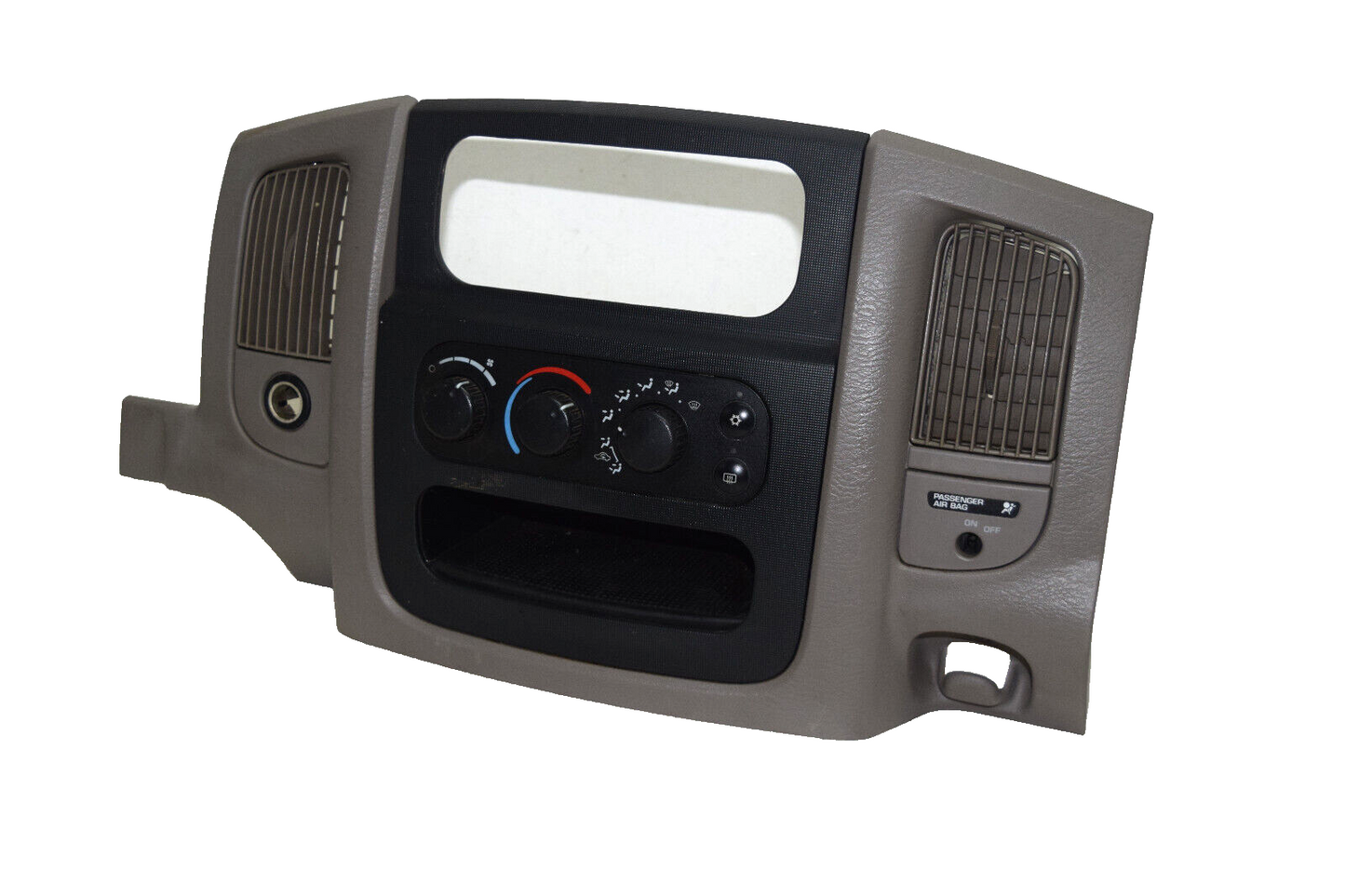 03 04 05 Dodge Ram 1500 2500 Radio Dash Bezel Climate Control Tan Black