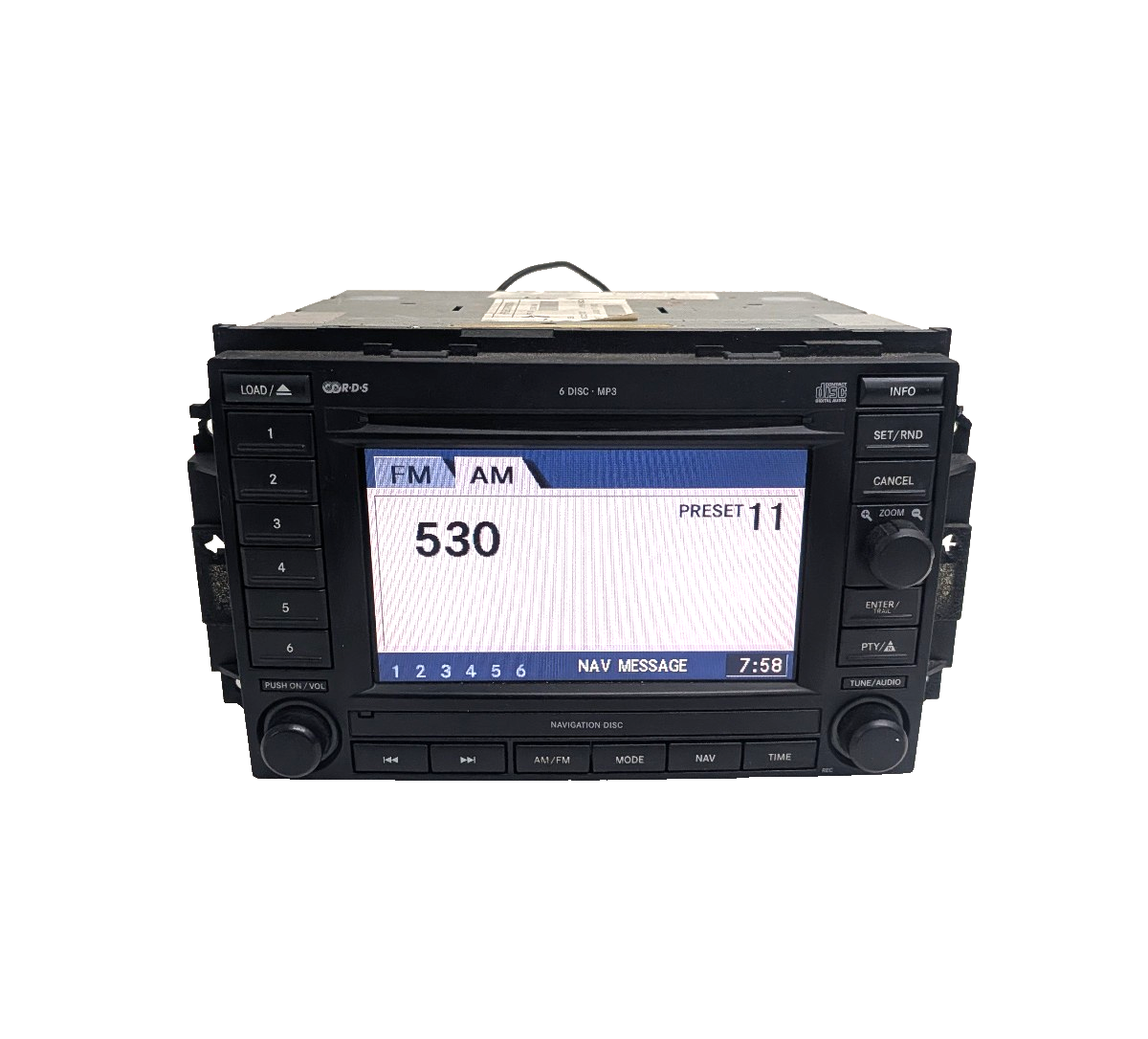 2005-2009 Jeep Chrysler Dodge REC Navigation Radio 6 CD Player OEM 05064184AE