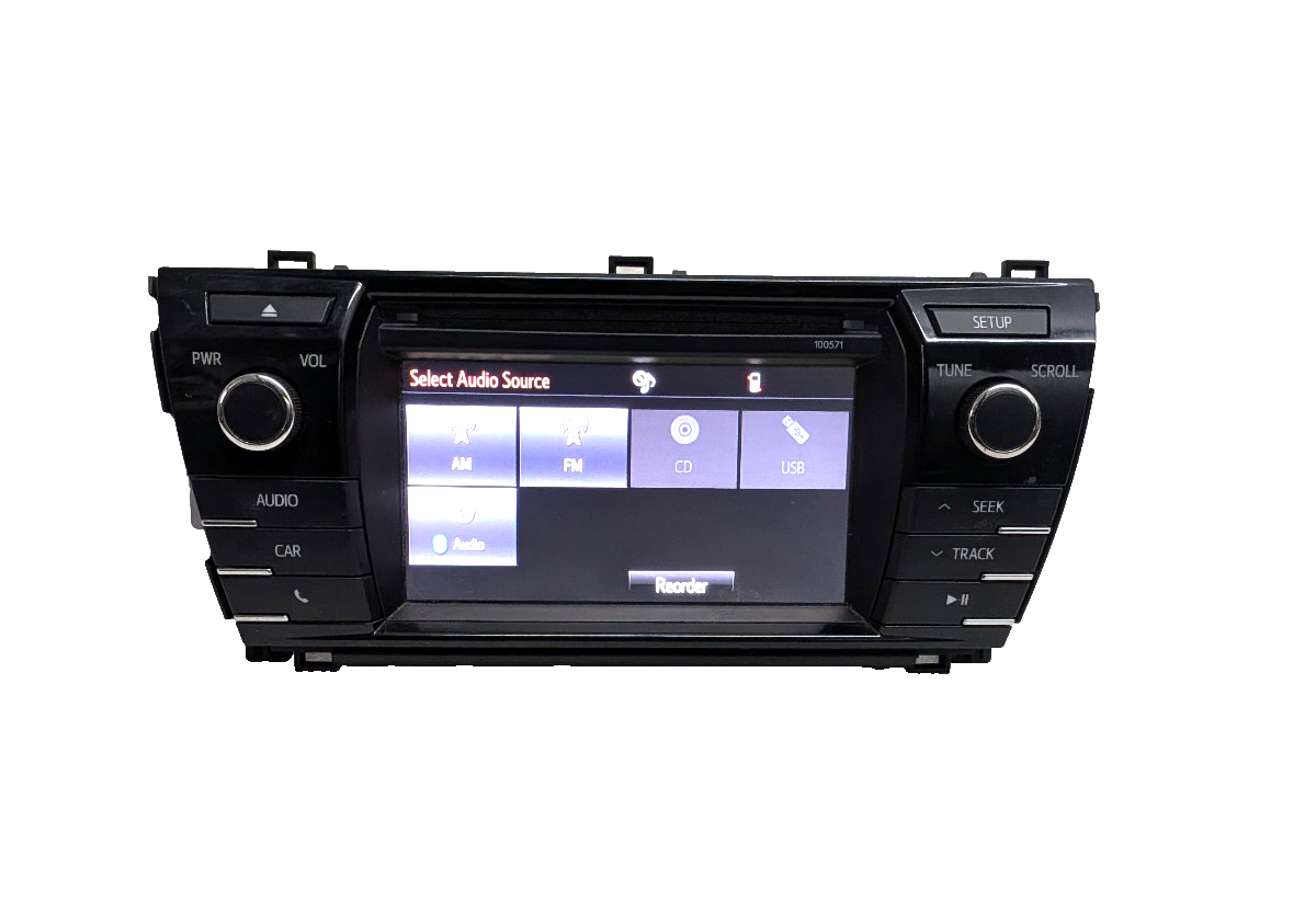 2015-2016 Toyota Corolla Radio Display Receiver AM FM CD 100571 86140-02470 OEM