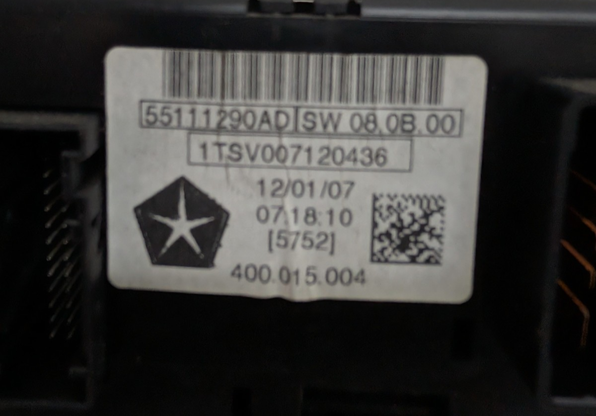 2011-2012 Dodge Ram 1500 2500 3500 AC Heater Climate Control Switch 55111290AD