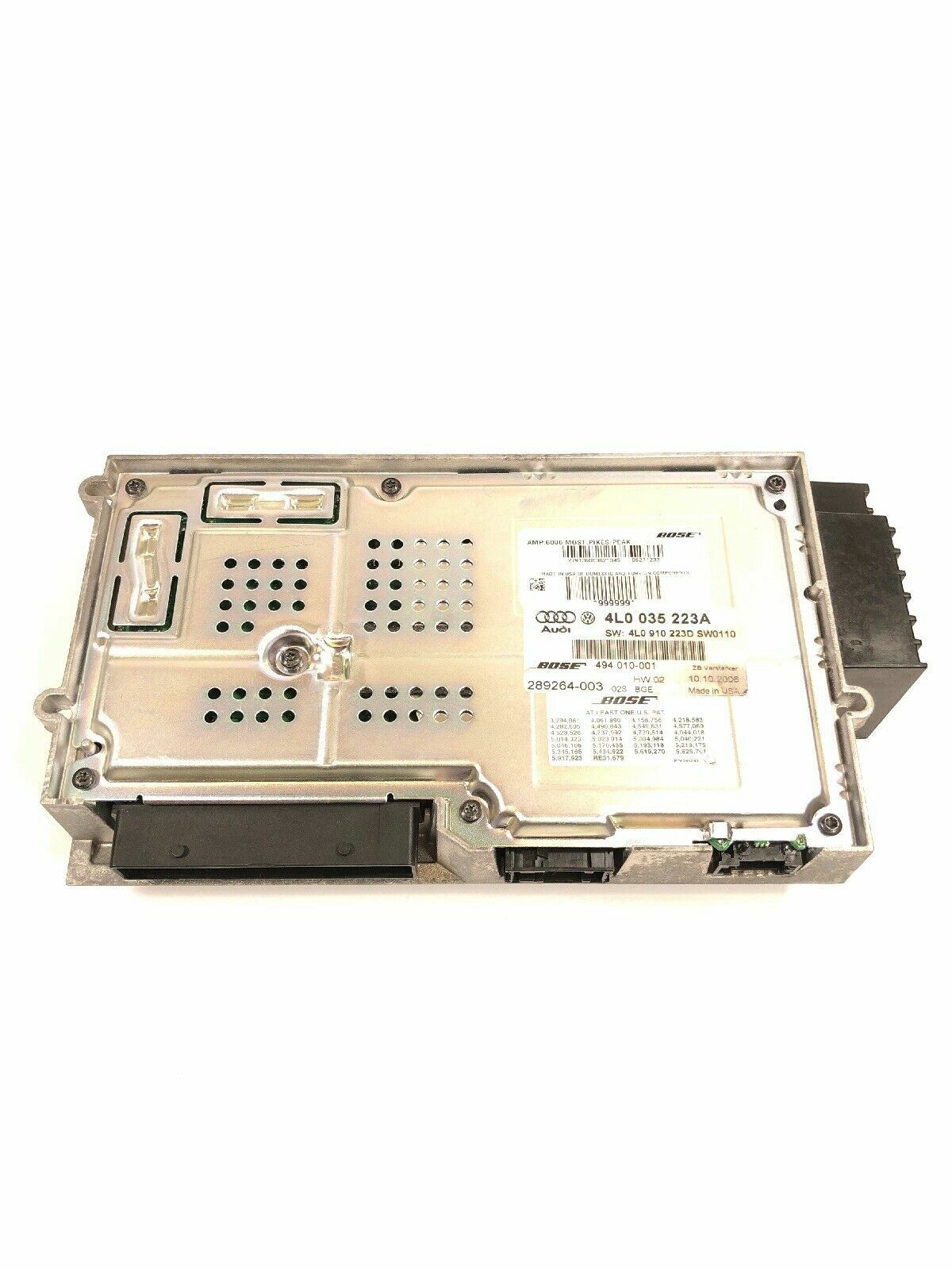 07 08 09 AUDI Q7 AMPLIFIER AUDIO BOSE SOUND SYSTEM AMP BOOSTER 4L0 035 223A OEM