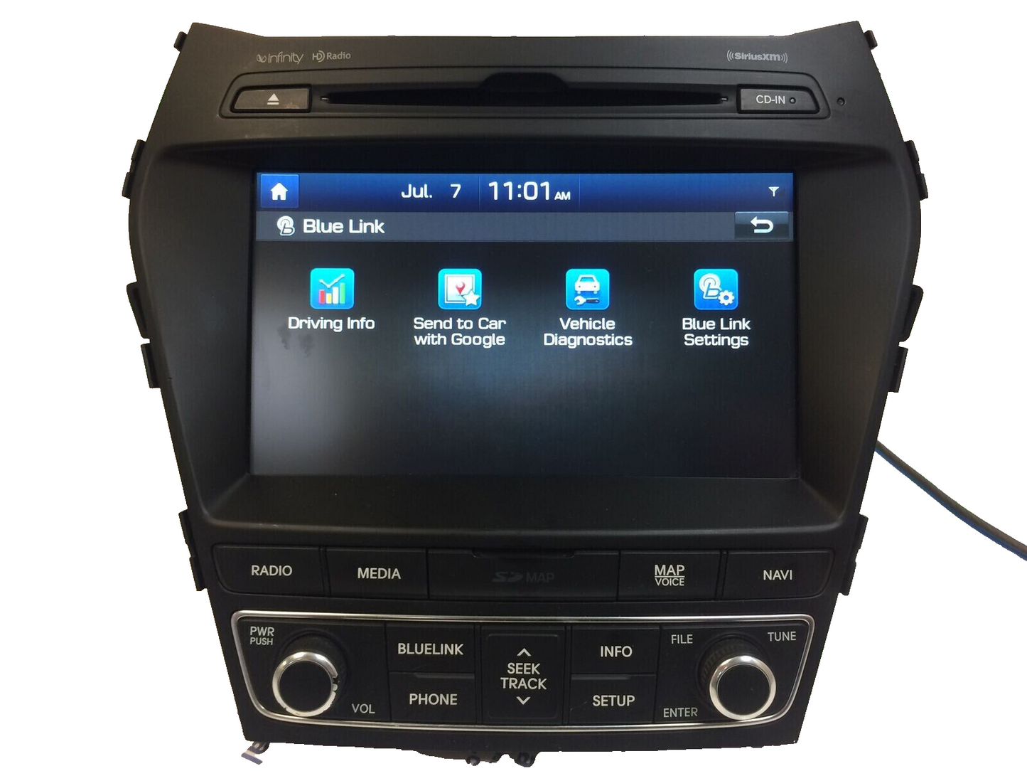 17 18 19  Hyundai Santa Fe  Navigation Bluelink HD Radio XM AM FM CD Player