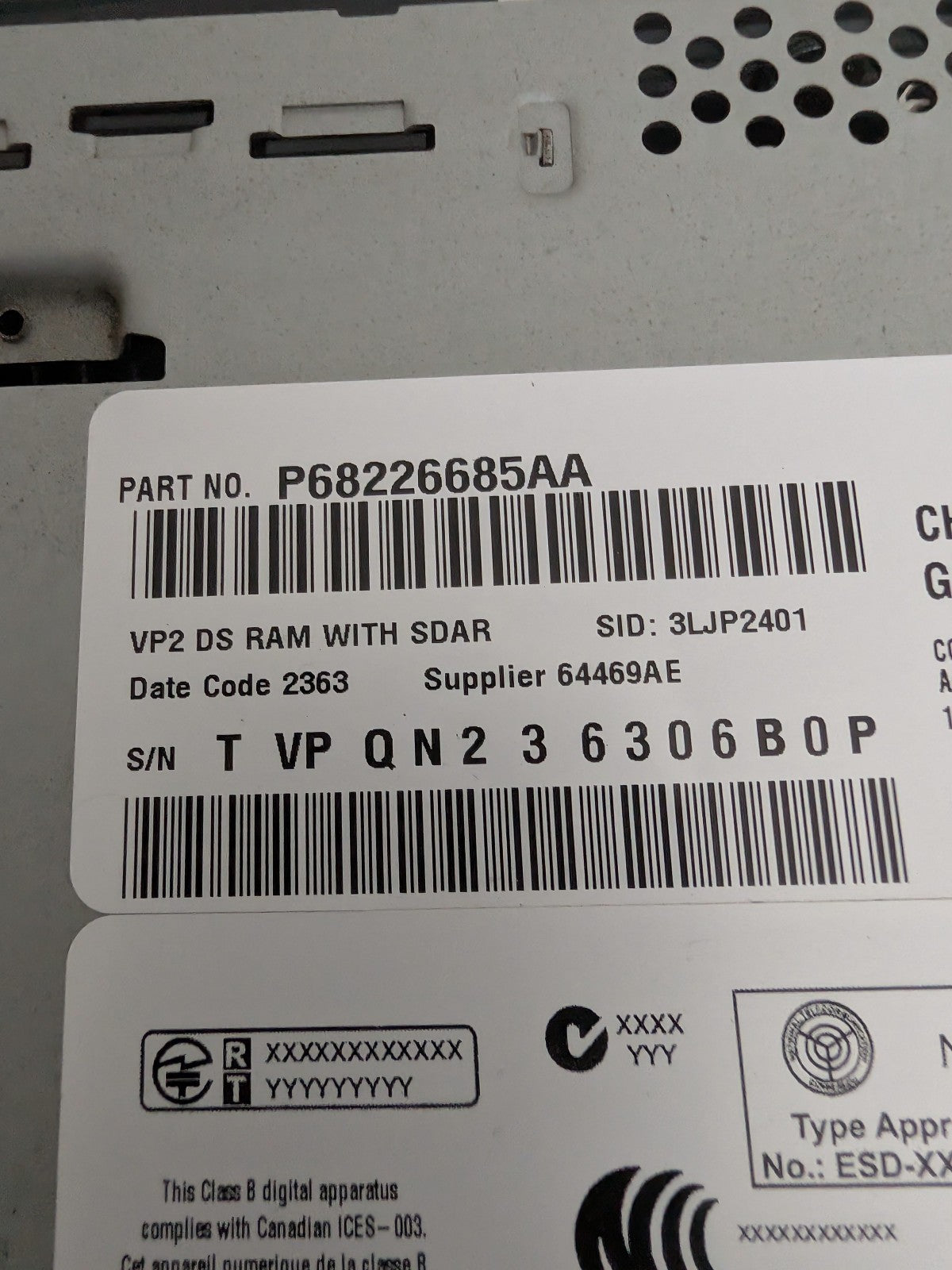 2013-2016 Dodge Ram 1500 2500 3500 Uconnect  5" Touchscreen Radio Media Player
