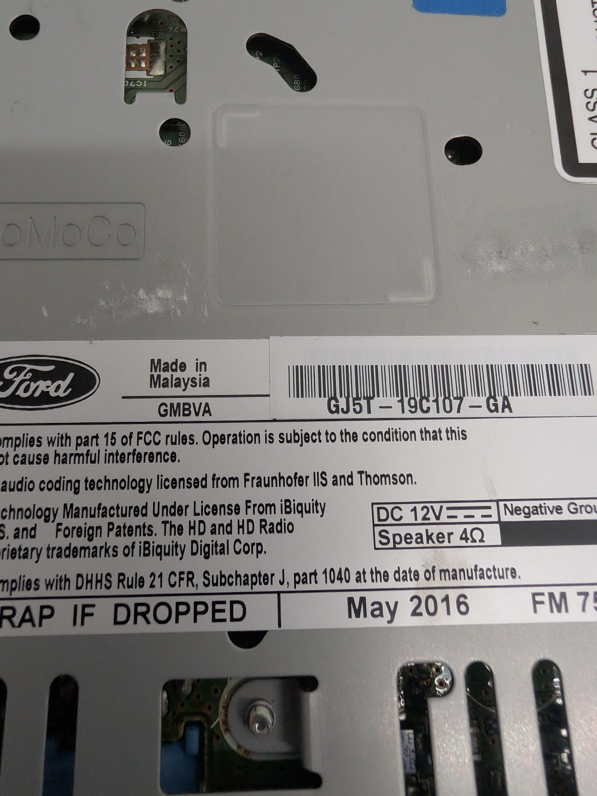 2017-2019 Ford Escape Navigation Radio CD Receiver Player OEM GJ5T-19C107-GA
