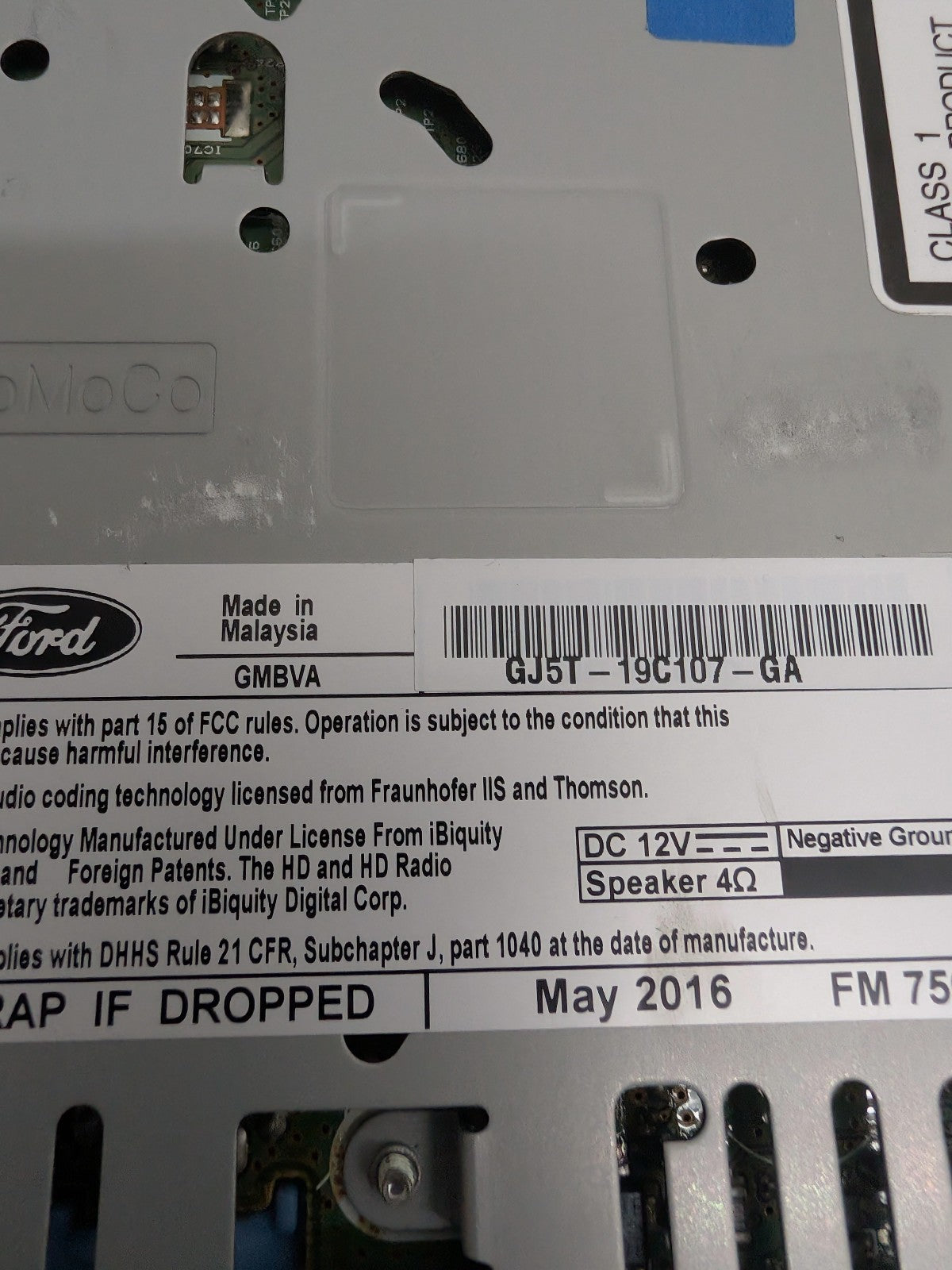 2017-2019 Ford Escape Navigation Radio CD Receiver Player OEM GJ5T-19C107-GA