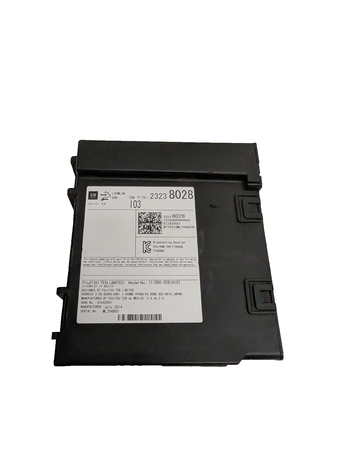 2014-2017 Silverado Sierra Tahoe Yukon Radio Tuner Receiver Module 23238028 IO3