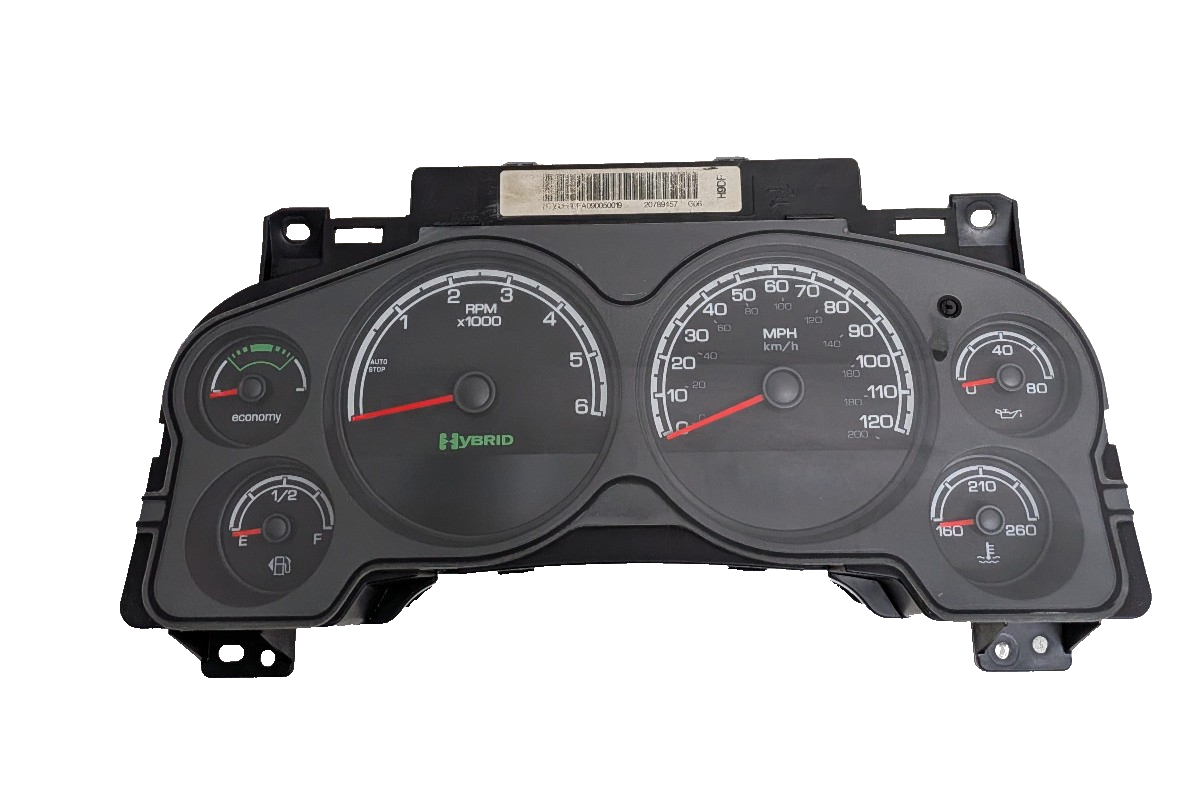 07-13 Sierra Silverado Tahoe Suburban Hybrid Speedometer Instrument Cluster OEM