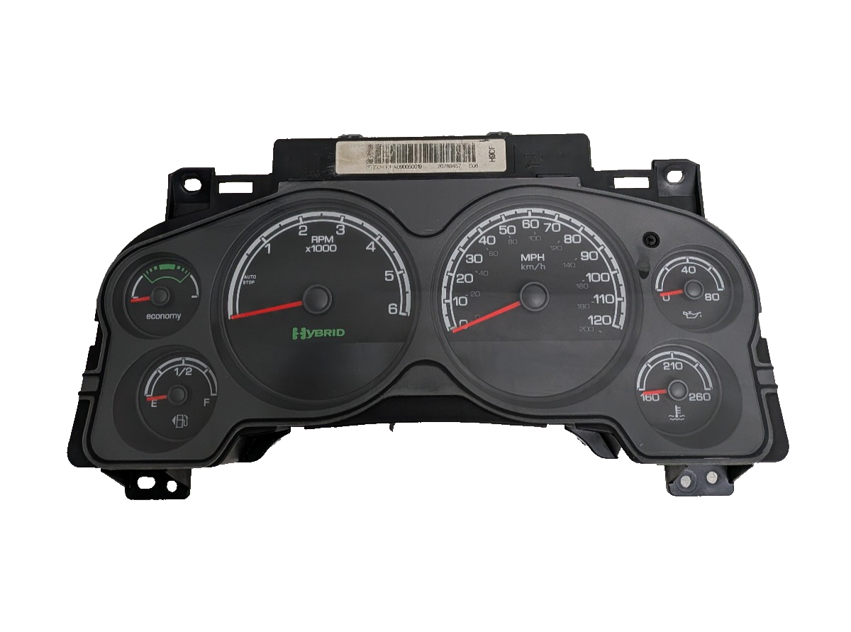 07-13 Sierra Silverado Tahoe Suburban Hybrid Speedometer Instrument Cluster OEM