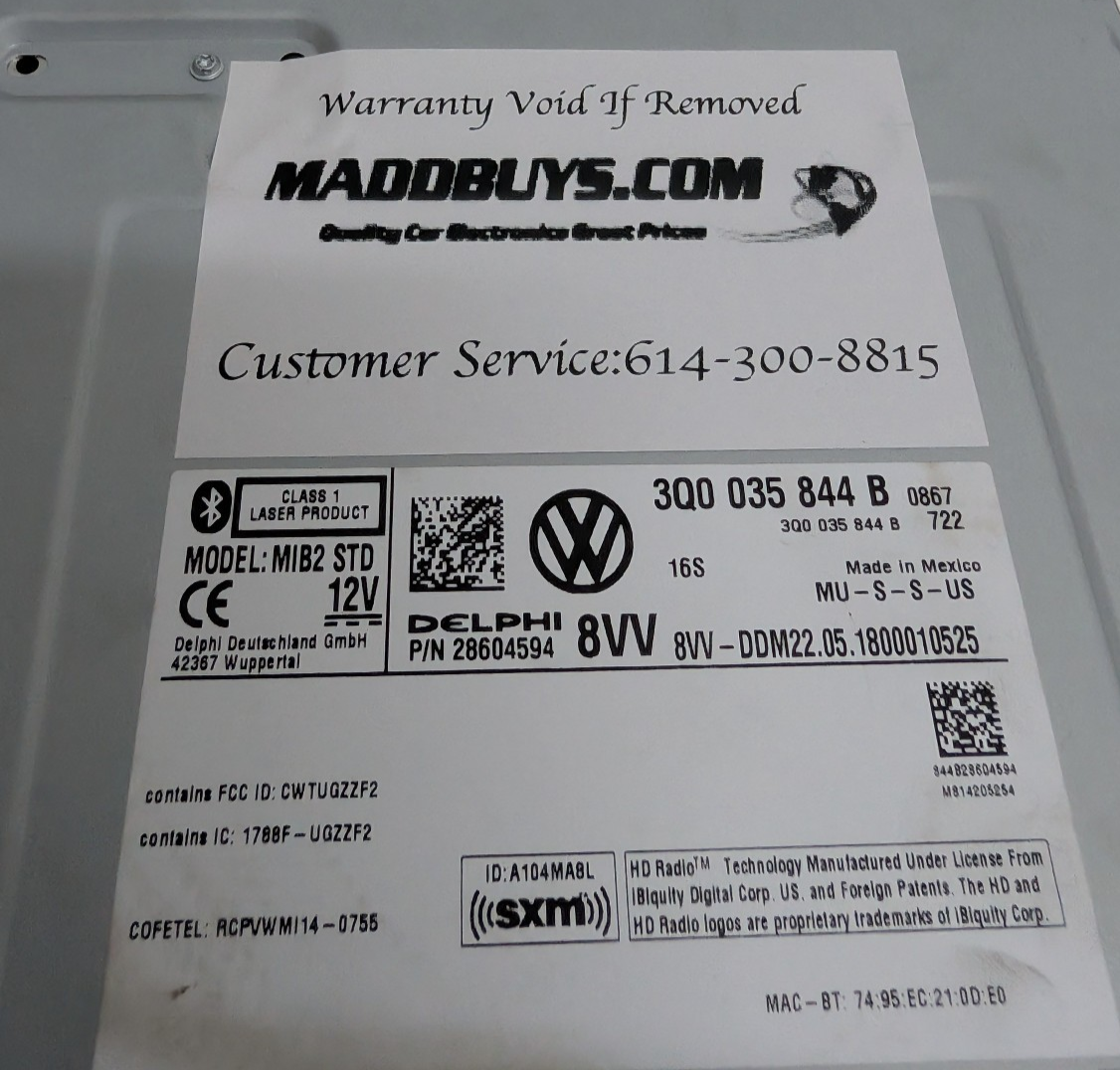 2018-2021 Volkswagen Tiguan Radio Receiver CD Disc Player 3Q0035844B OEM