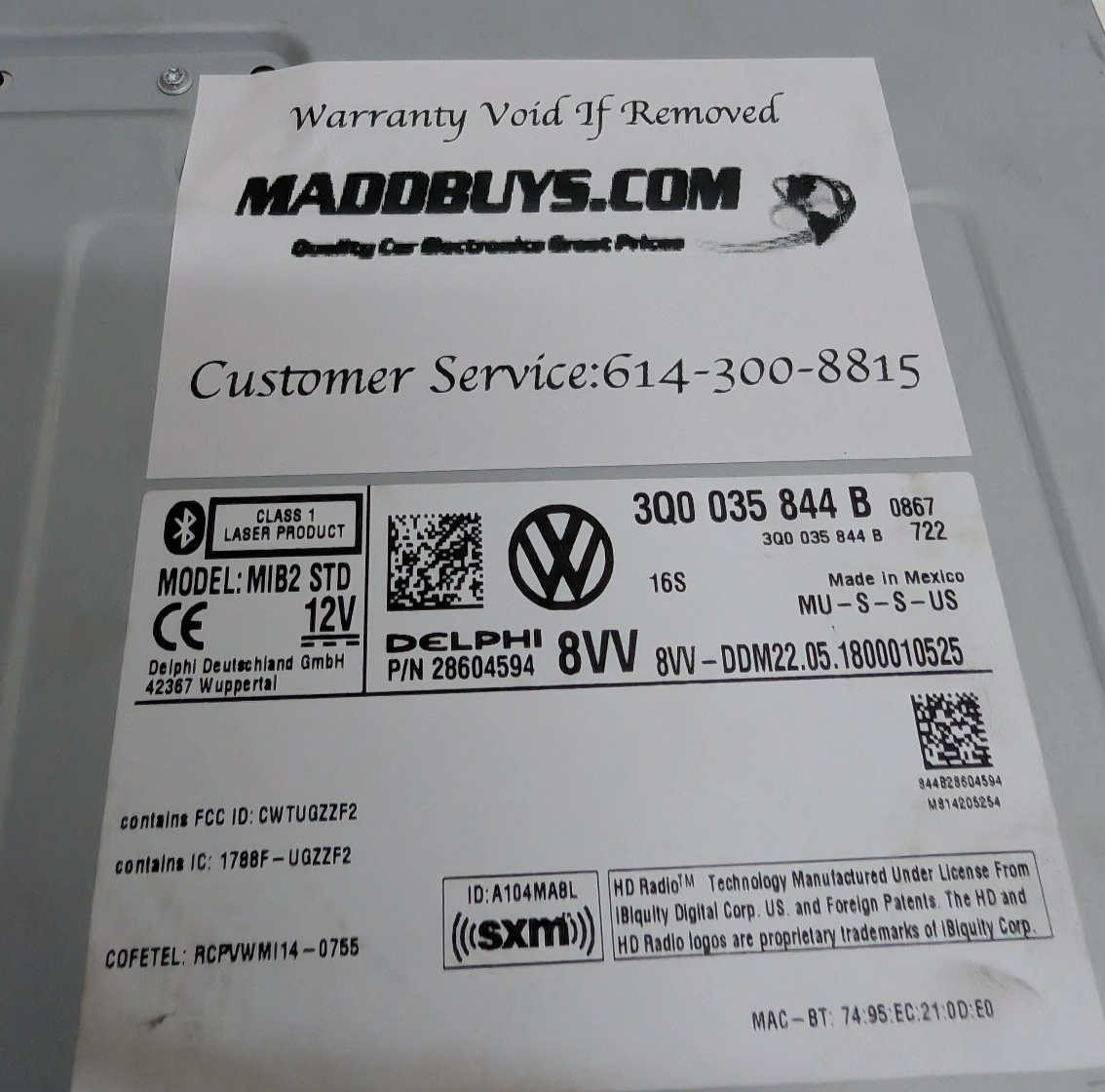 2018-2021 Volkswagen Tiguan Radio Receiver CD Disc Player 3Q0035844B OEM