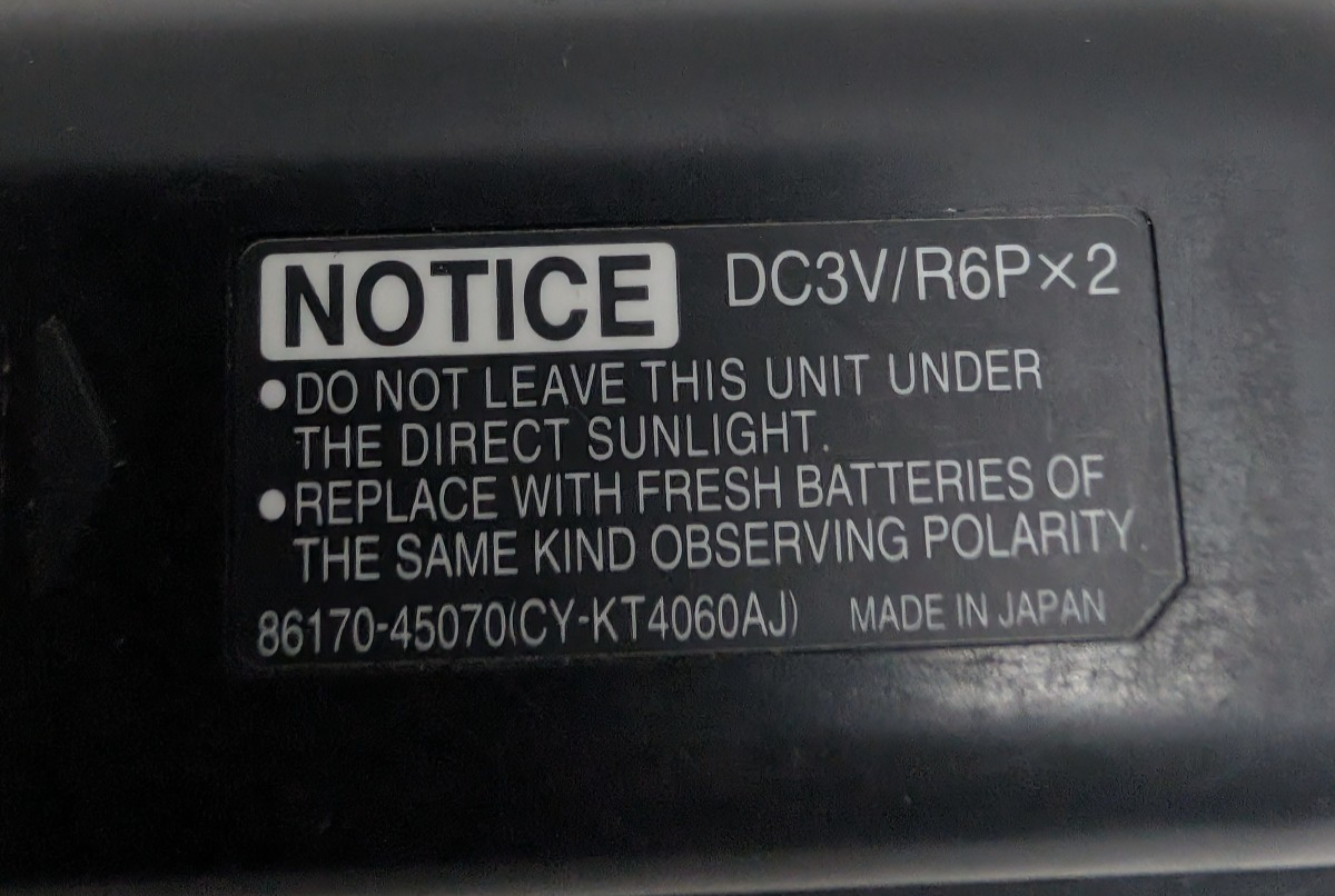 2011-2014 Toyota Sienna Rear DVD Entertainment System Remote  86170-45070 OEM