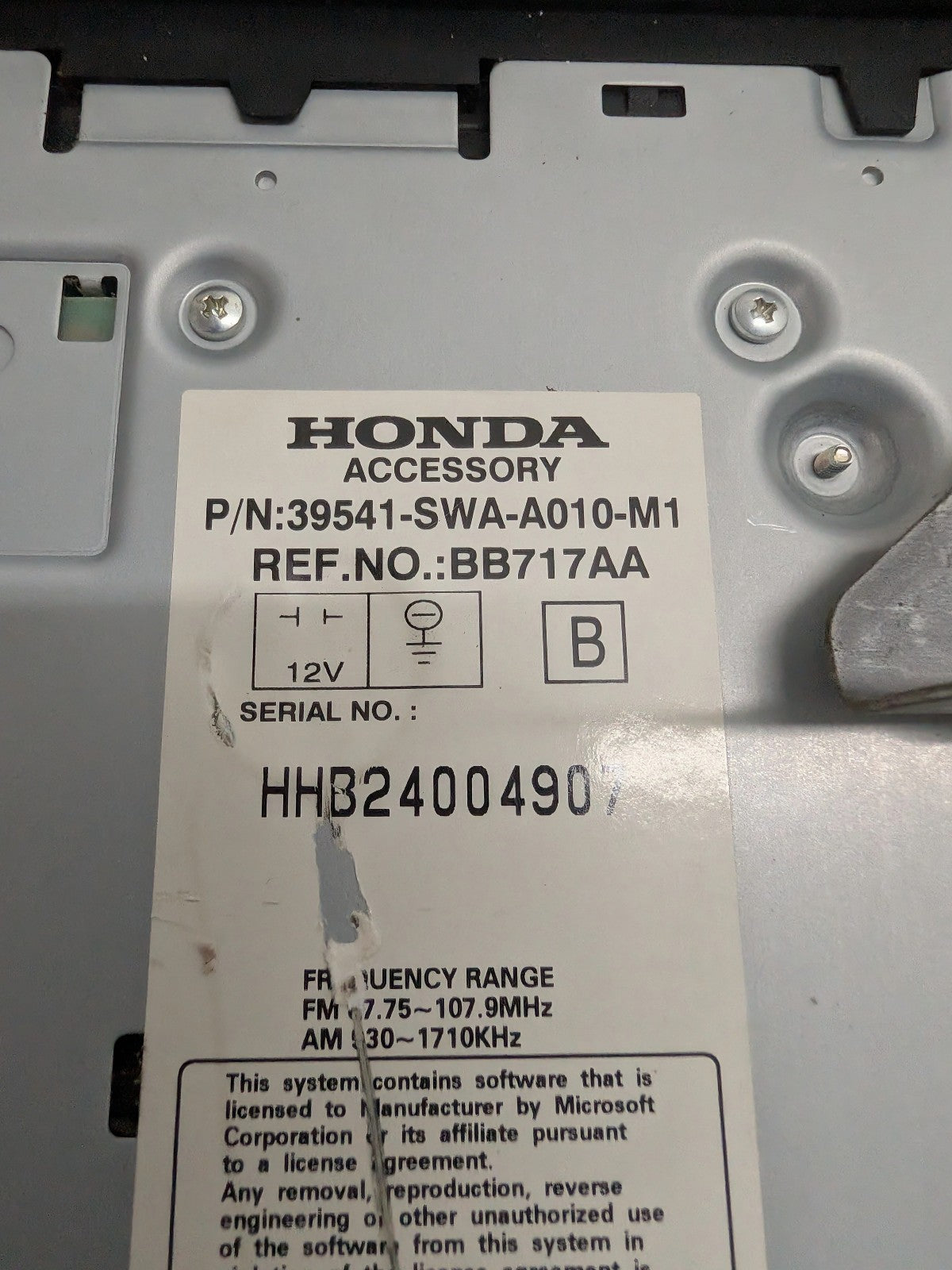 2007-2009 Honda CR-V Navigation Radio GPS CD Player XM OEM 39541-SWA-A010-M1