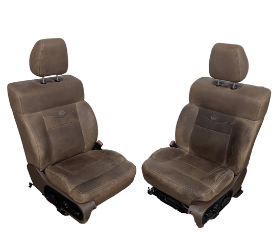 04 05 06 07 08 Ford F150 King Ranch Leather  Driver Passenger Seats Set