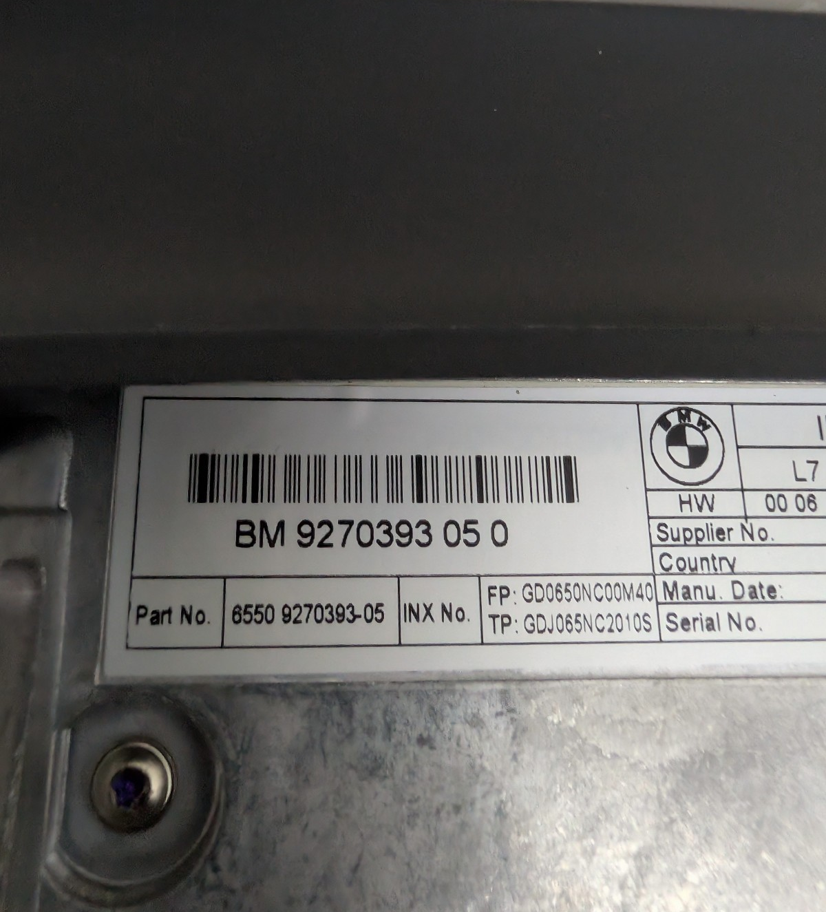 2012-2017 BMW 328i 330i 335i 428i 435i 6.5" Dash Multimedia Display Screen OEM