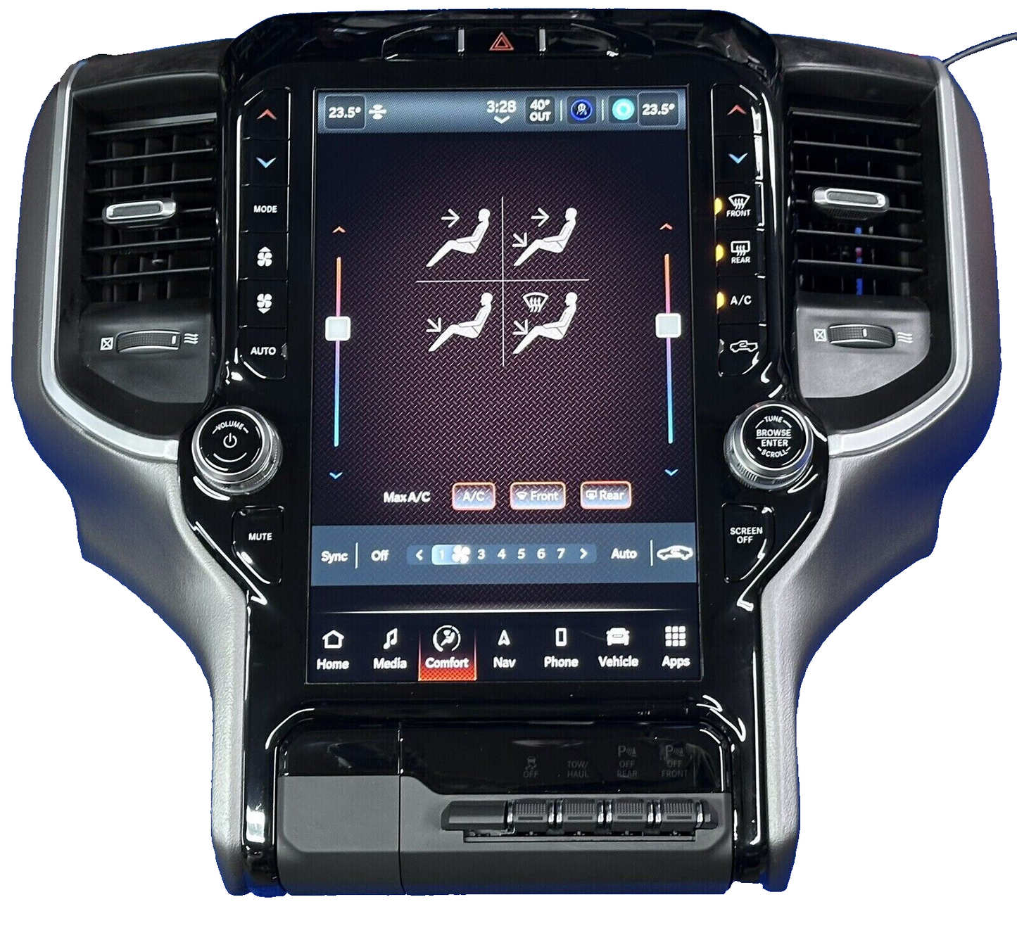 20 21 22 Ram 1500 2500 Radio 12" Touch Screen Navigation Climate Control Bezel