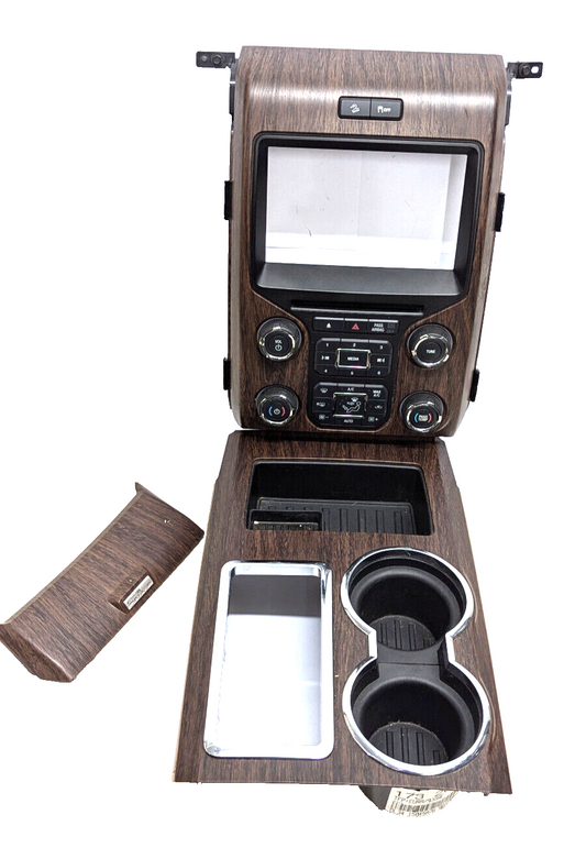 13-14 Ford F150 Lariat Limited Shifter Console Control Panel Cup Holder Trim Set