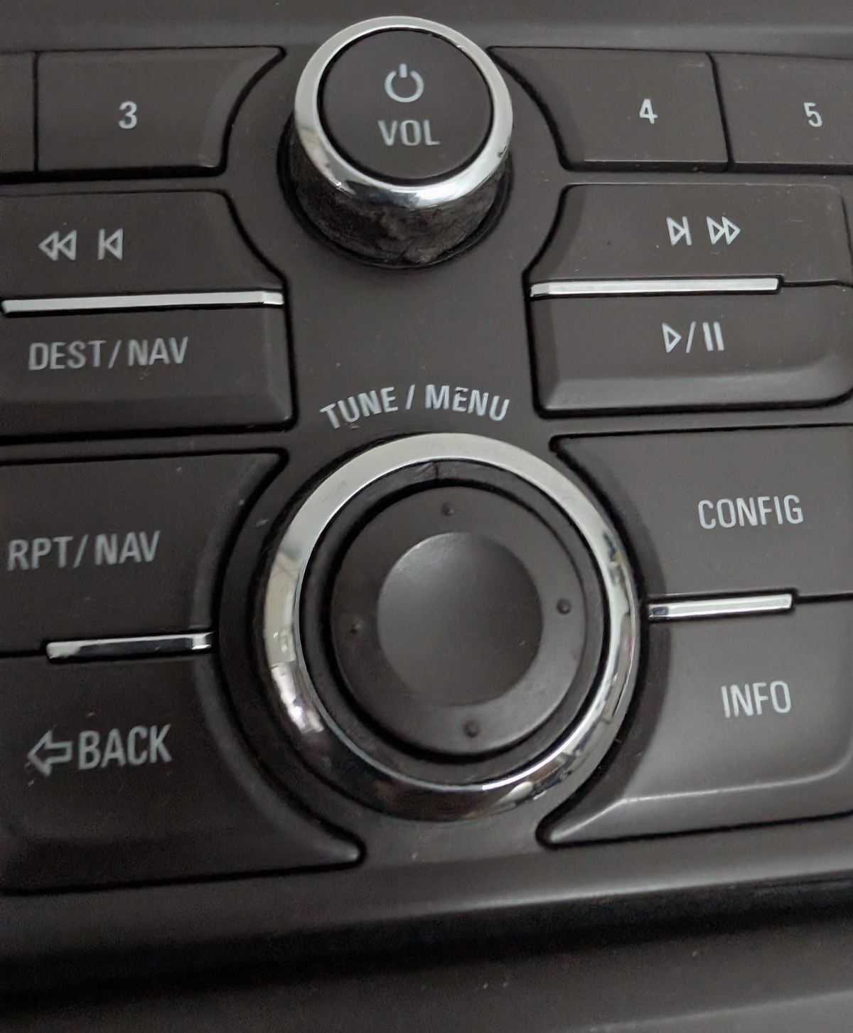 2013-2016 Buick Encore Infotainment Radio Navigation Dual Climate Control Bezel