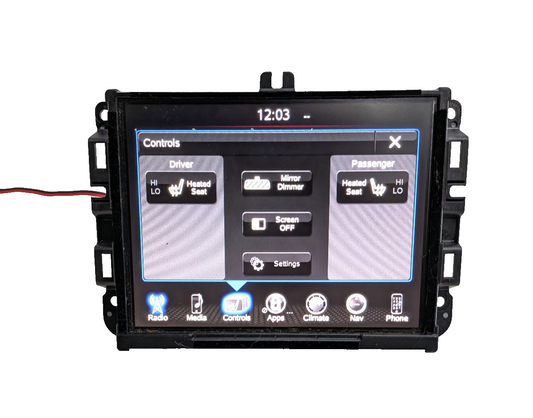 13 14 15 16 17 Ram 1500 Jeep Radio Navigation 8.4" Touch Screen VP4  With Code