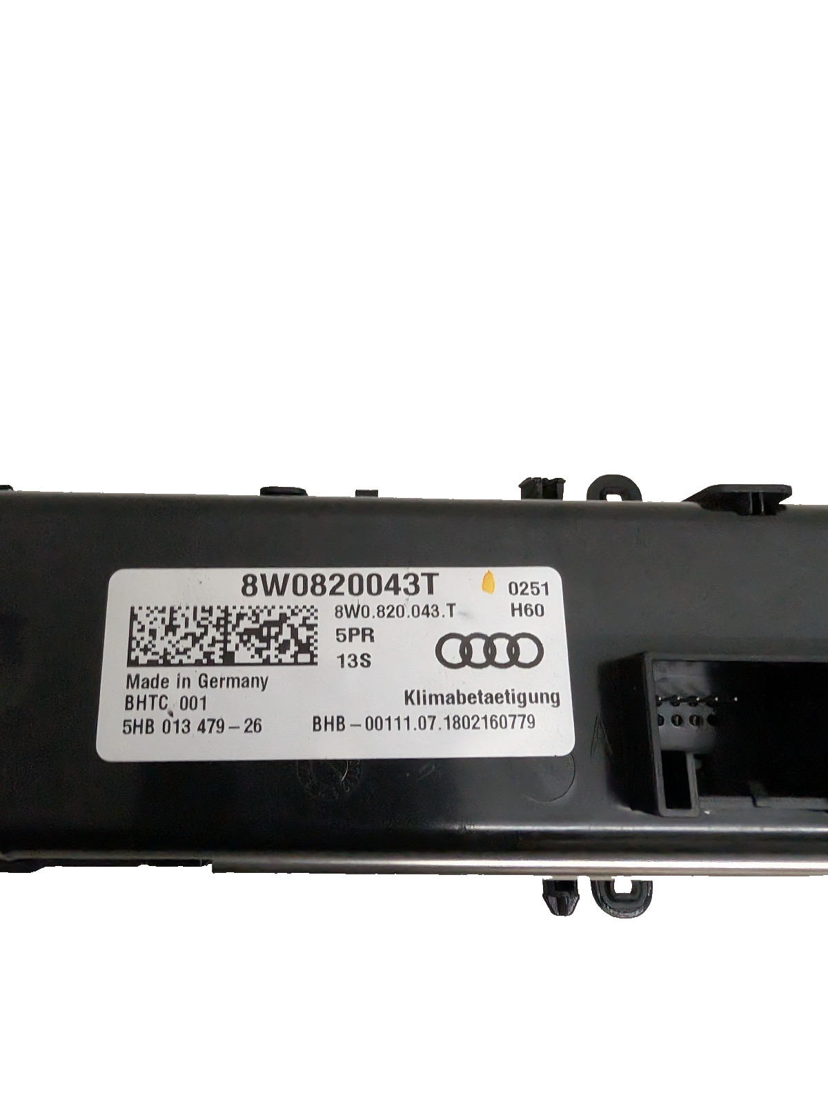 2017-2021 Audi A4 S4 A5 S5 AC Climate Control Temperature Panel OEM 8W0820043T