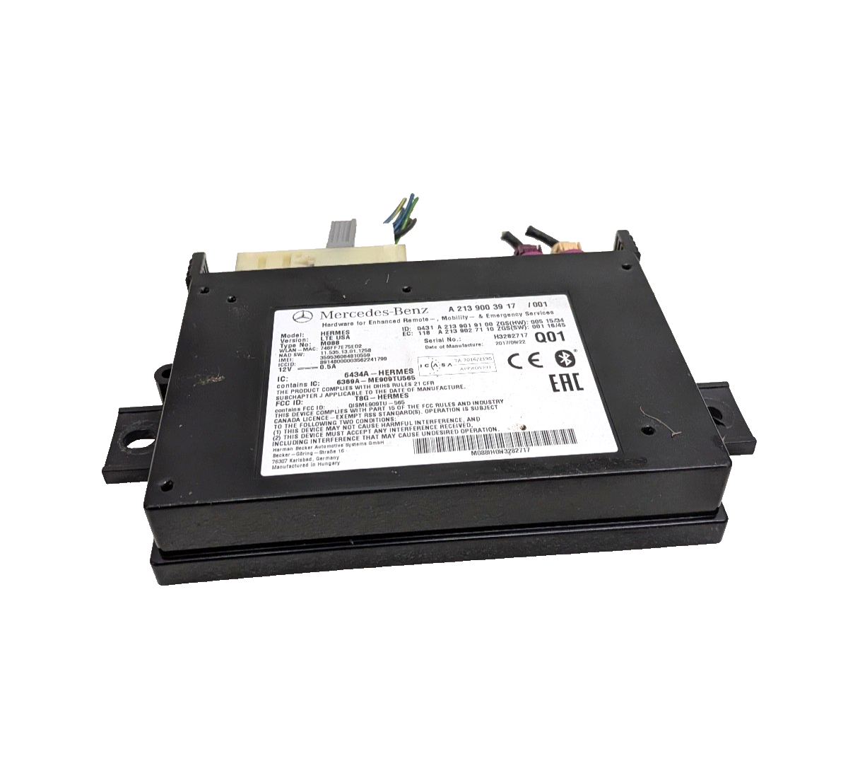 2016-2020 Mercedes-Benz C E S-Class Telematics Communication Control Module OEM