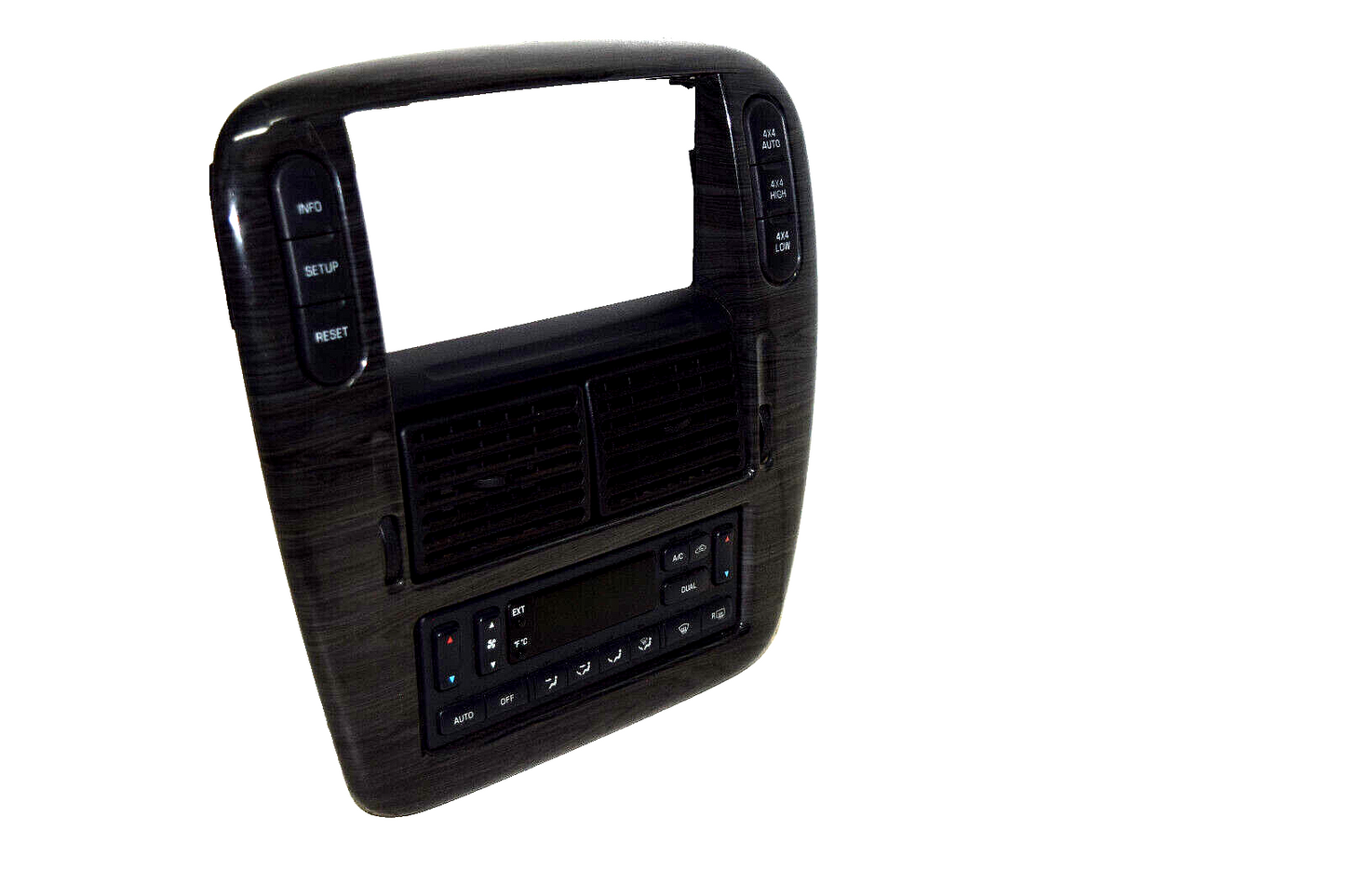 02-05 Ford Explorer Mercury Mountaineer Woodgrain Radio Dash Bezel Climate Ctrl