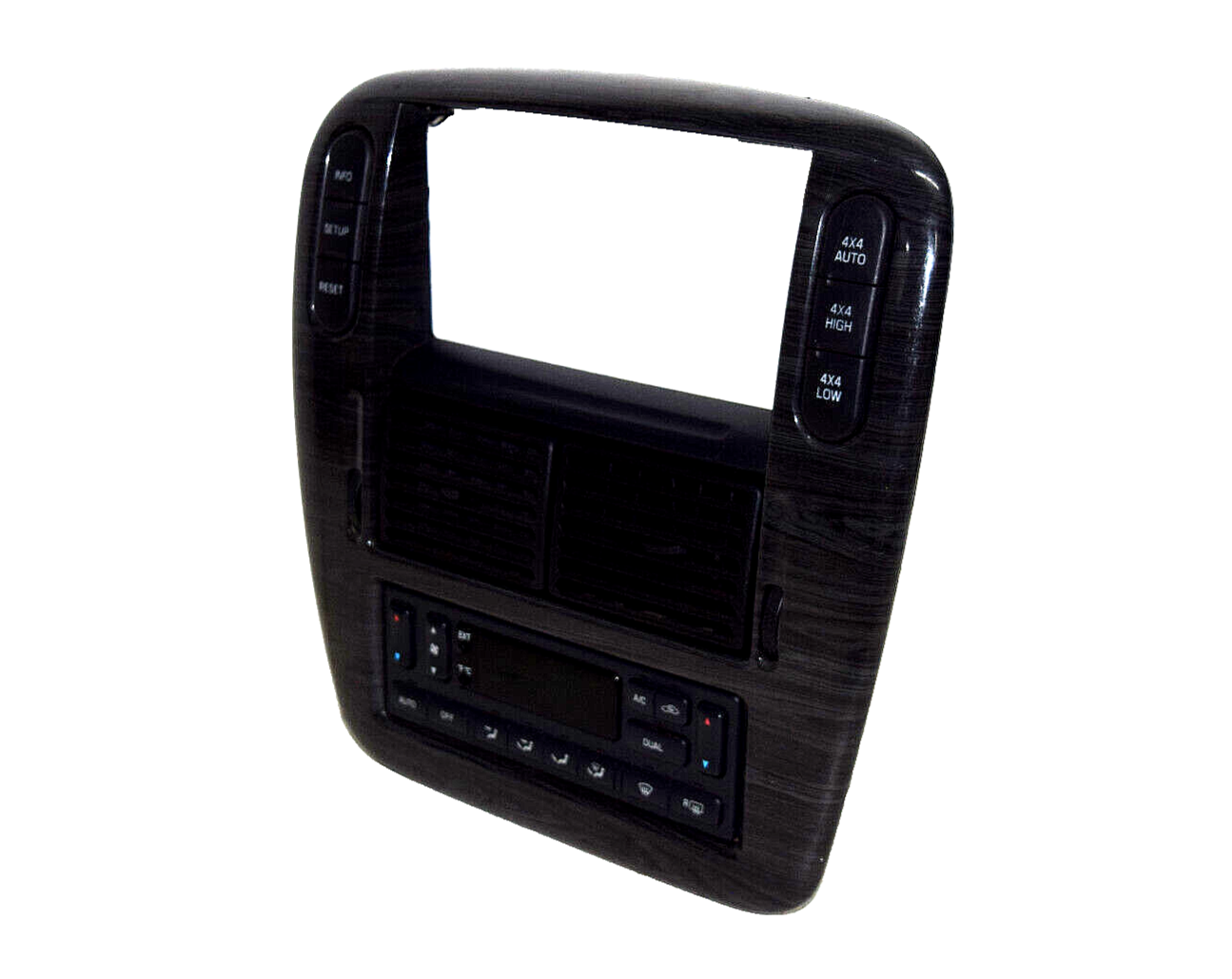 02-05 Ford Explorer Mercury Mountaineer Woodgrain Radio Dash Bezel Climate Ctrl