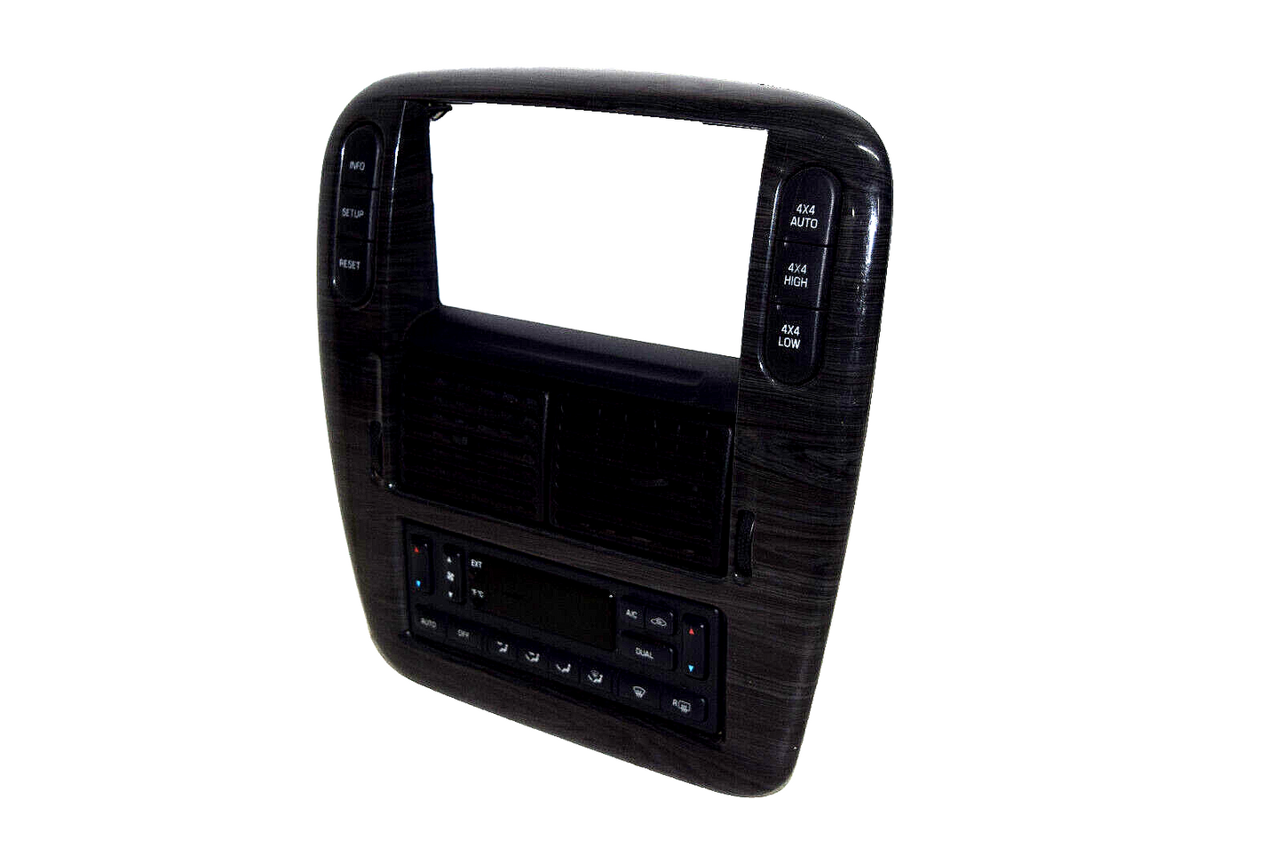 02-05 Ford Explorer Mercury Mountaineer Woodgrain Radio Dash Bezel Climate Ctrl
