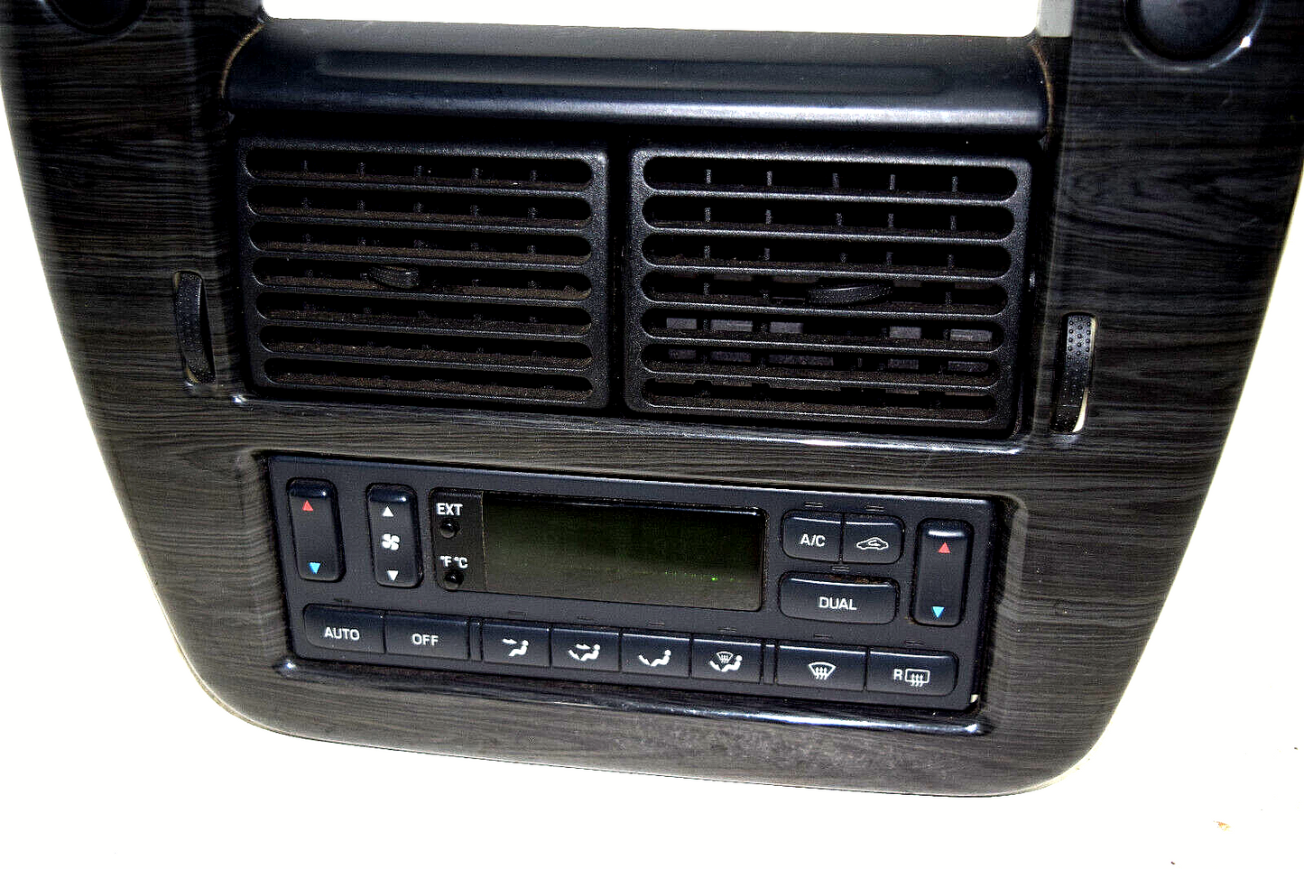 02-05 Ford Explorer Mercury Mountaineer Woodgrain Radio Dash Bezel Climate Ctrl