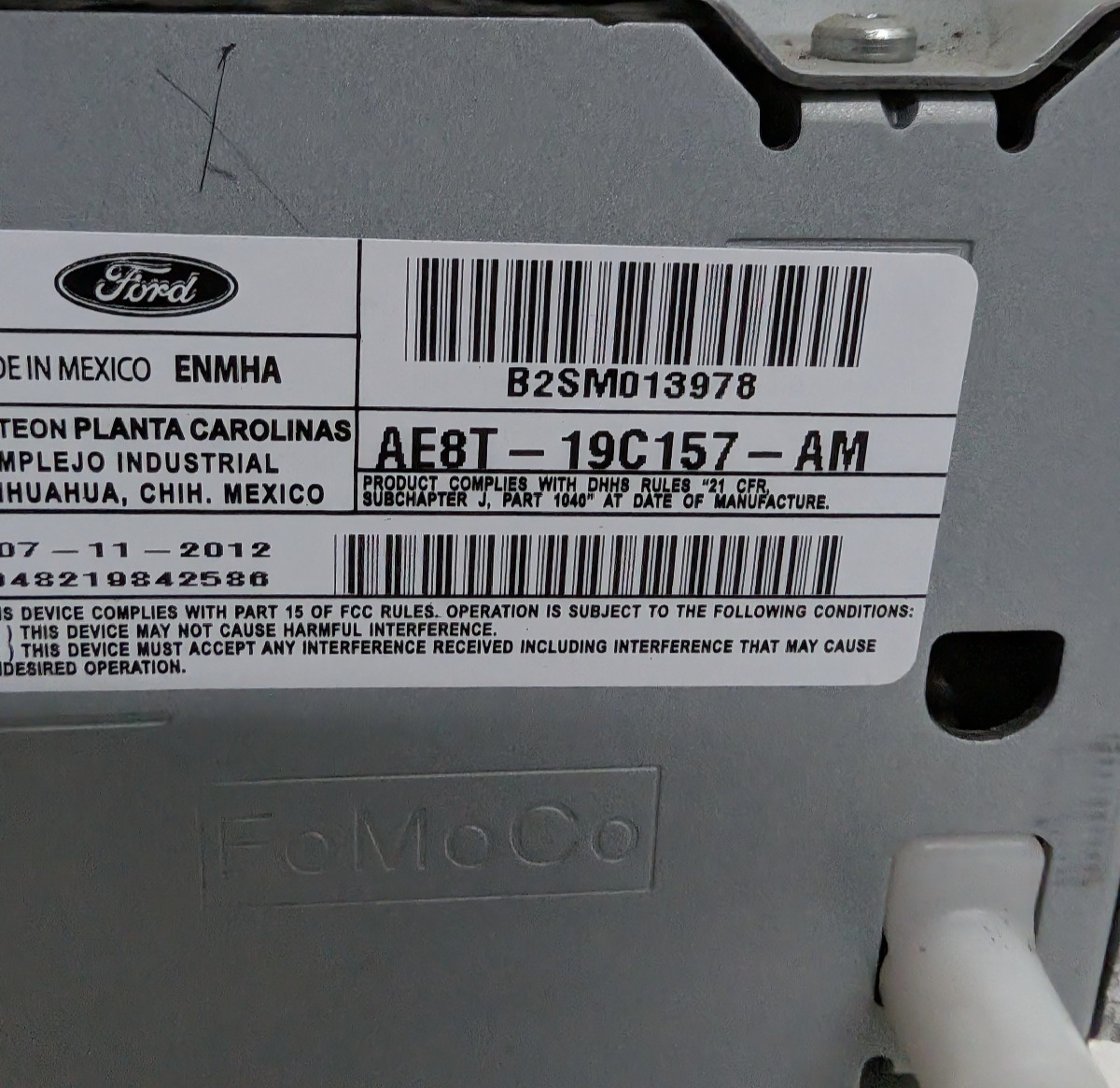 2011-2013 Ford Fiesta Radio Receiver CD Player AM/FM ACM OEM AE8T-19C157-AM