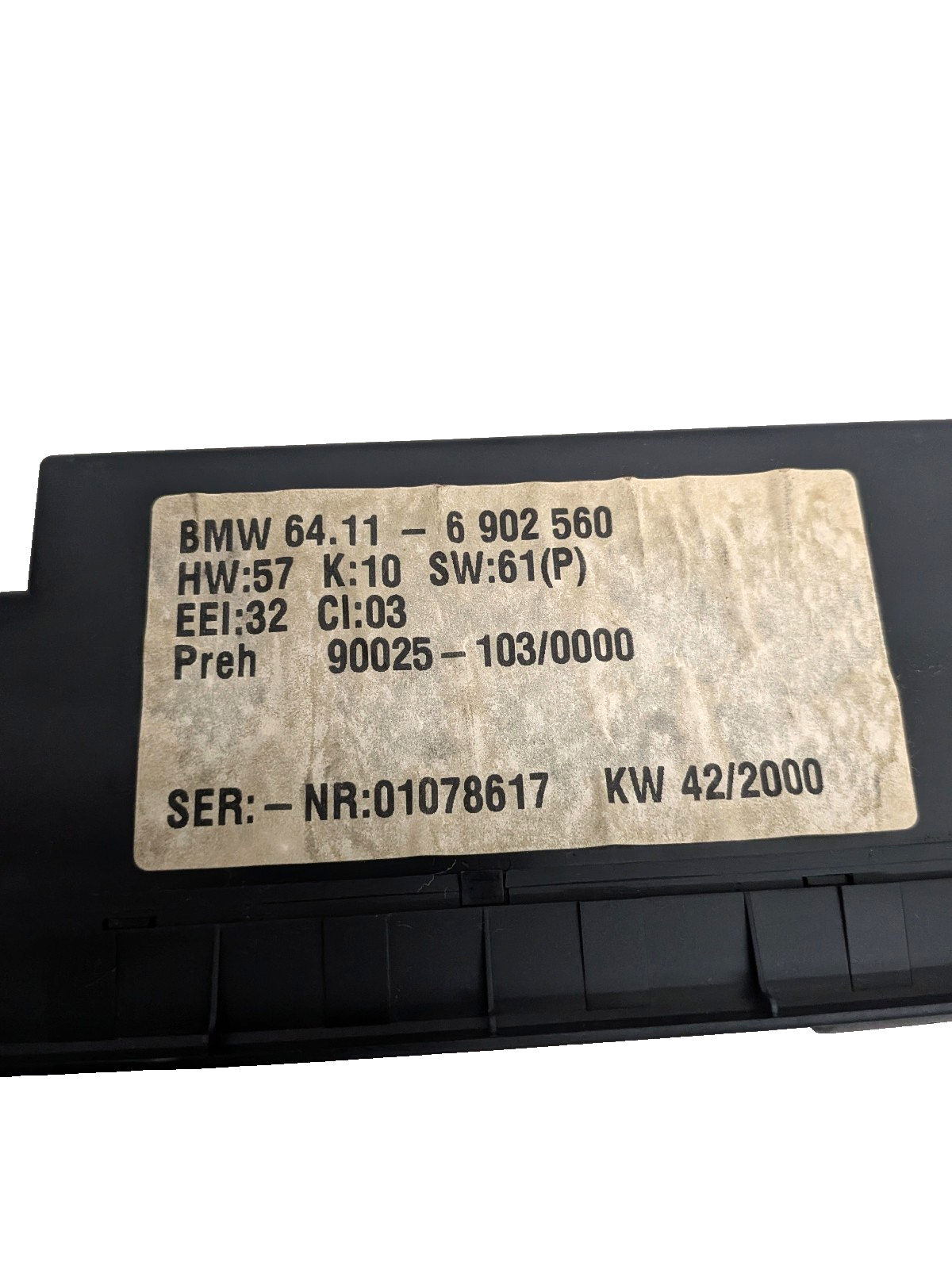 2000-2006 BMW X5 E53 Climate Control Panel AC Heater Unit OEM 64116902560