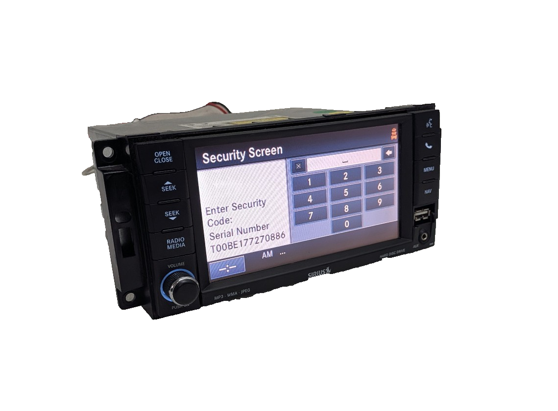 2011-2017 Jeep Wrangler JK Radio 730N RHR Navigation GPS DVD Sirius W/ Code