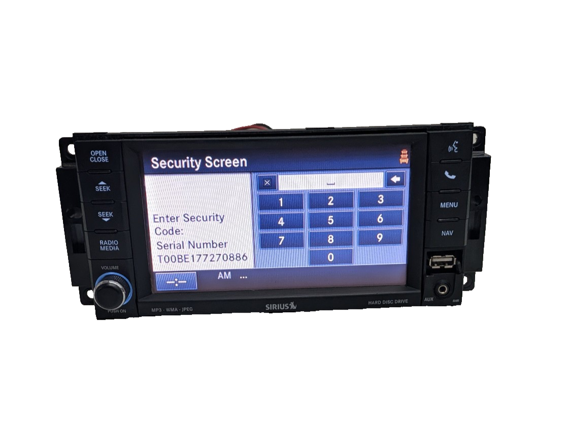 2011-2017 Jeep Wrangler JK Radio 730N RHR Navigation GPS DVD Sirius W/ Code