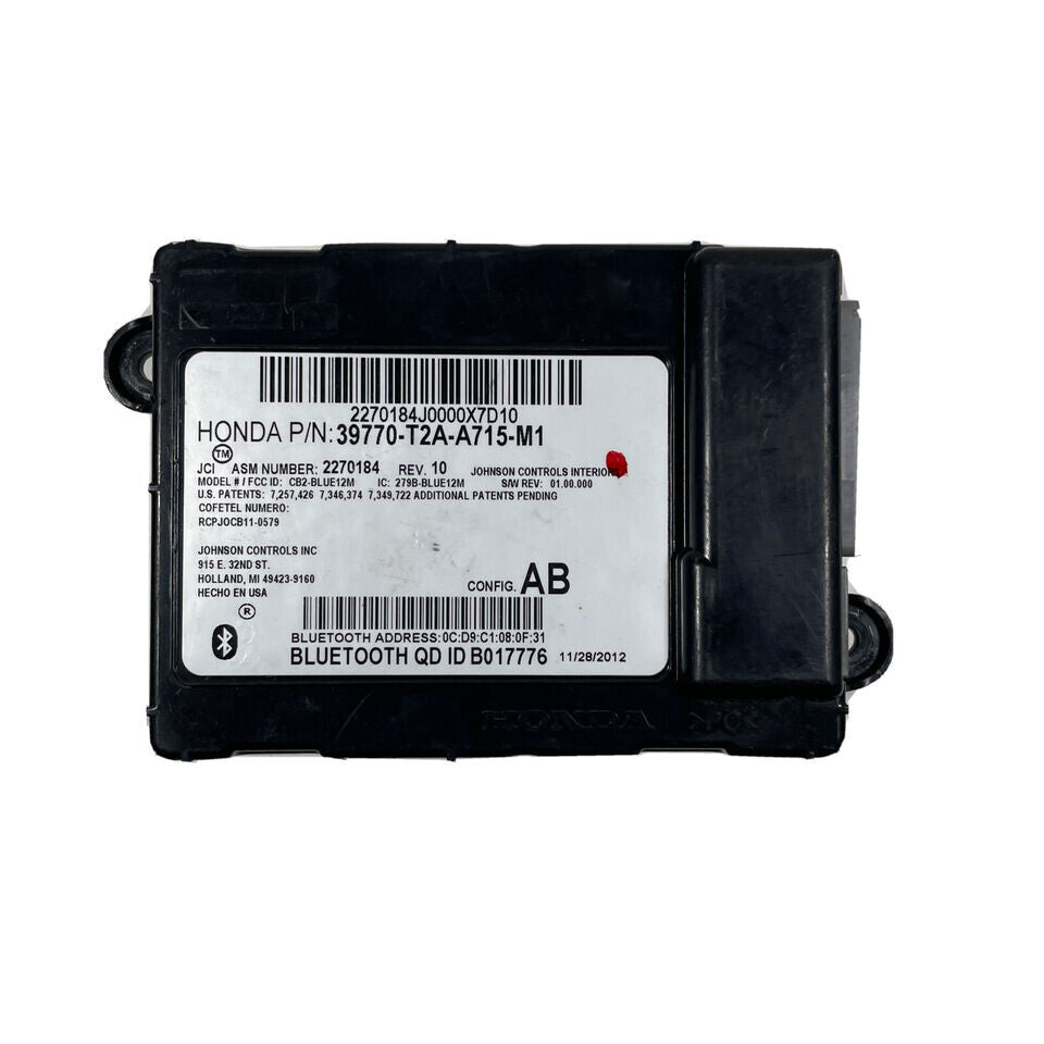 13 14 15 Honda Accord Communications Bluetooth Module 39770-T2A-A715-M1