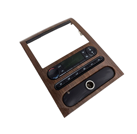 04 05 06 07 08 Ford F150 Climate Control Radio Dash Bezel Woodgrain
