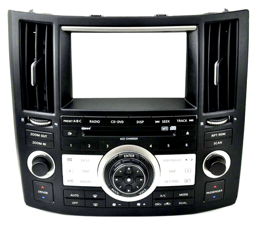06 07 08 Infiniti FX35 FX45 Navigation Radio Climate Control Panel Bezel Black
