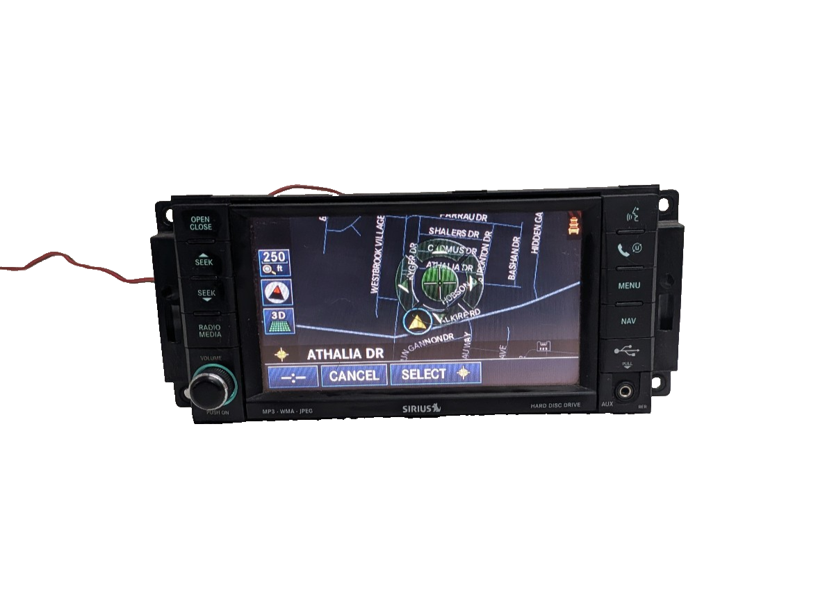 09-13 Chrysler Dodge Jeep MyGig RER Navigation Radio DVD Sirius 730N High Speed